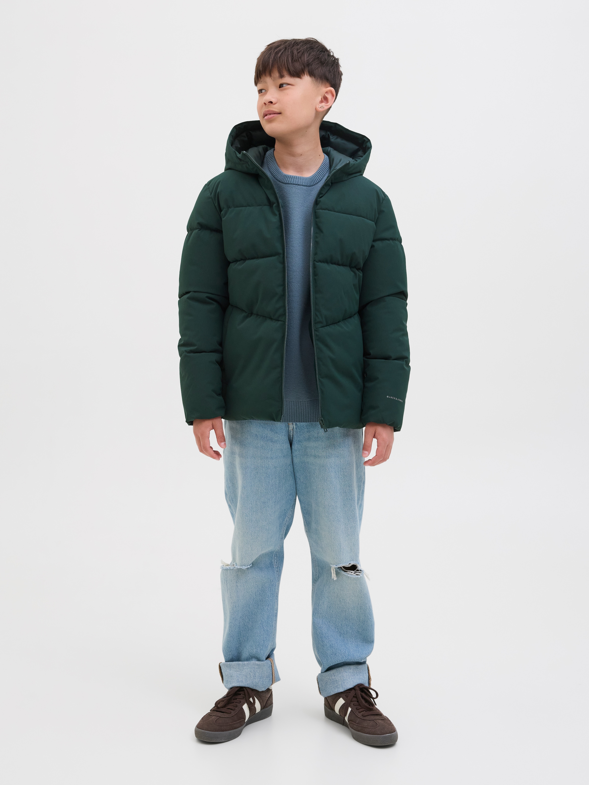 Jack & Jones Junior Steppjacke »JJGLOBAL PUFFER JACKET JNR«, mit Kapuze
