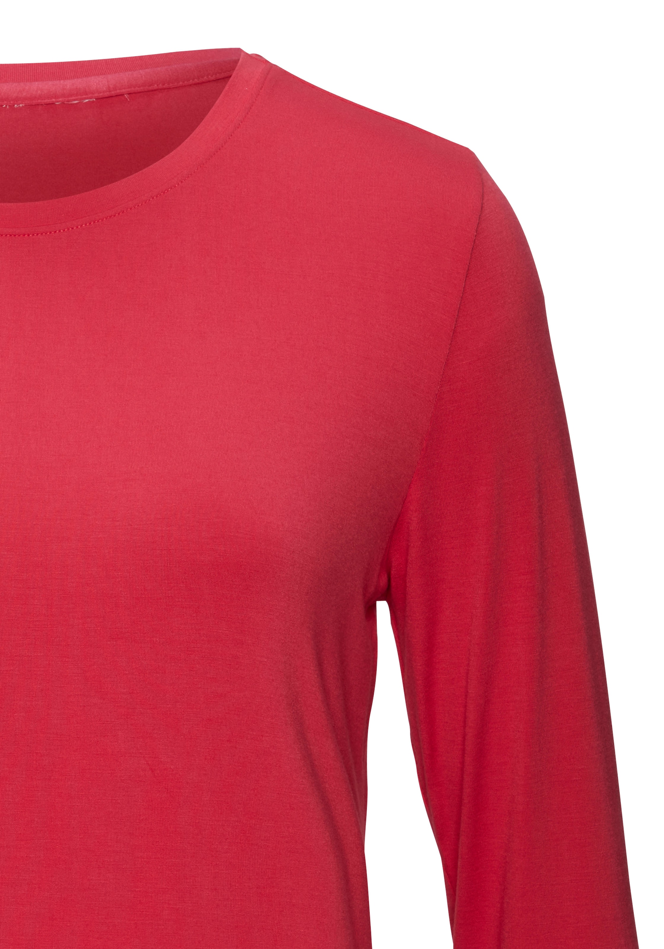 LASCANA Langarmshirt »aus weichem Viskose-Stretch«