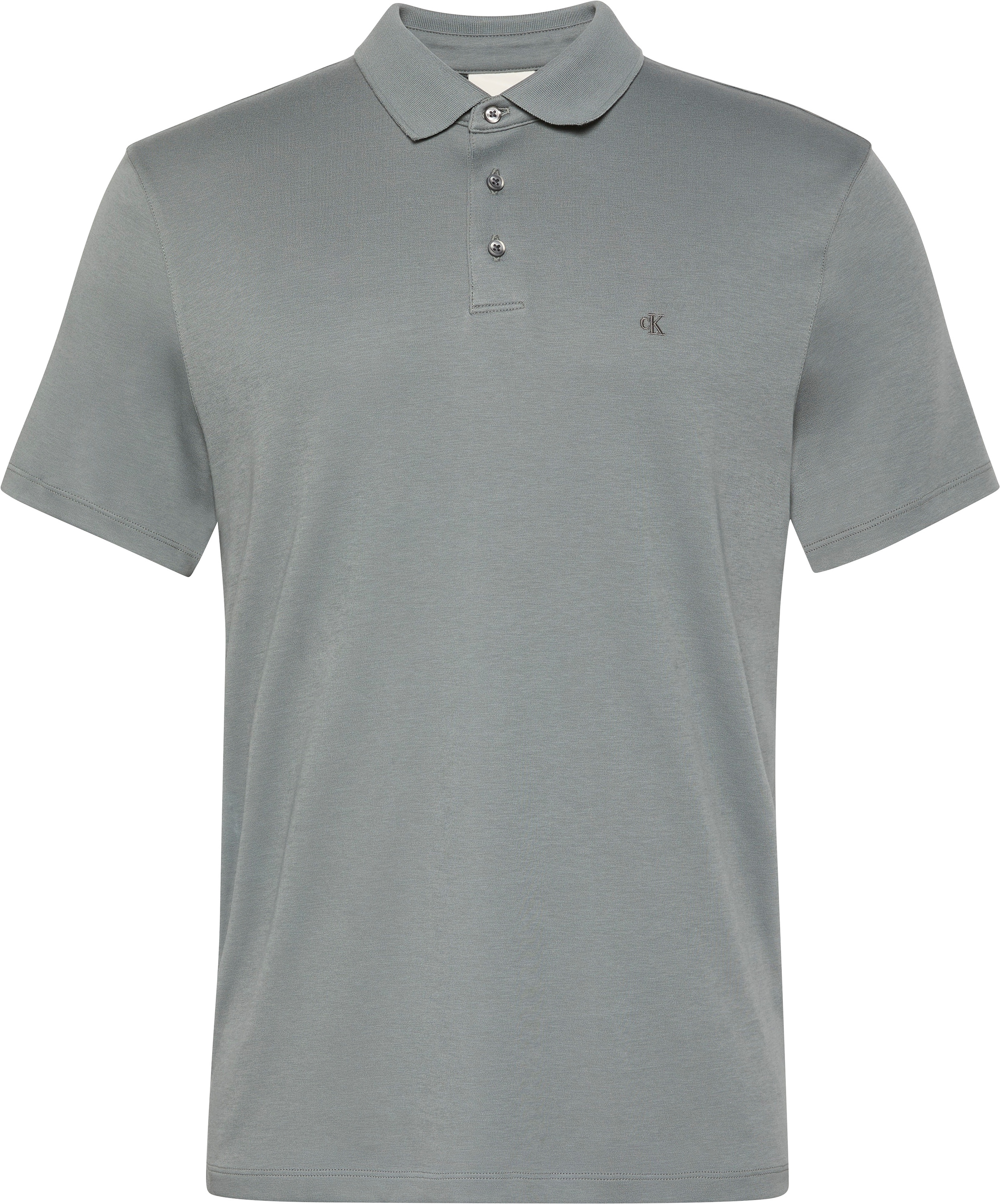 Calvin Klein Poloshirt »SS SUPIMA CHEST EMB POLO«, Mit Rundhalsausschnitt