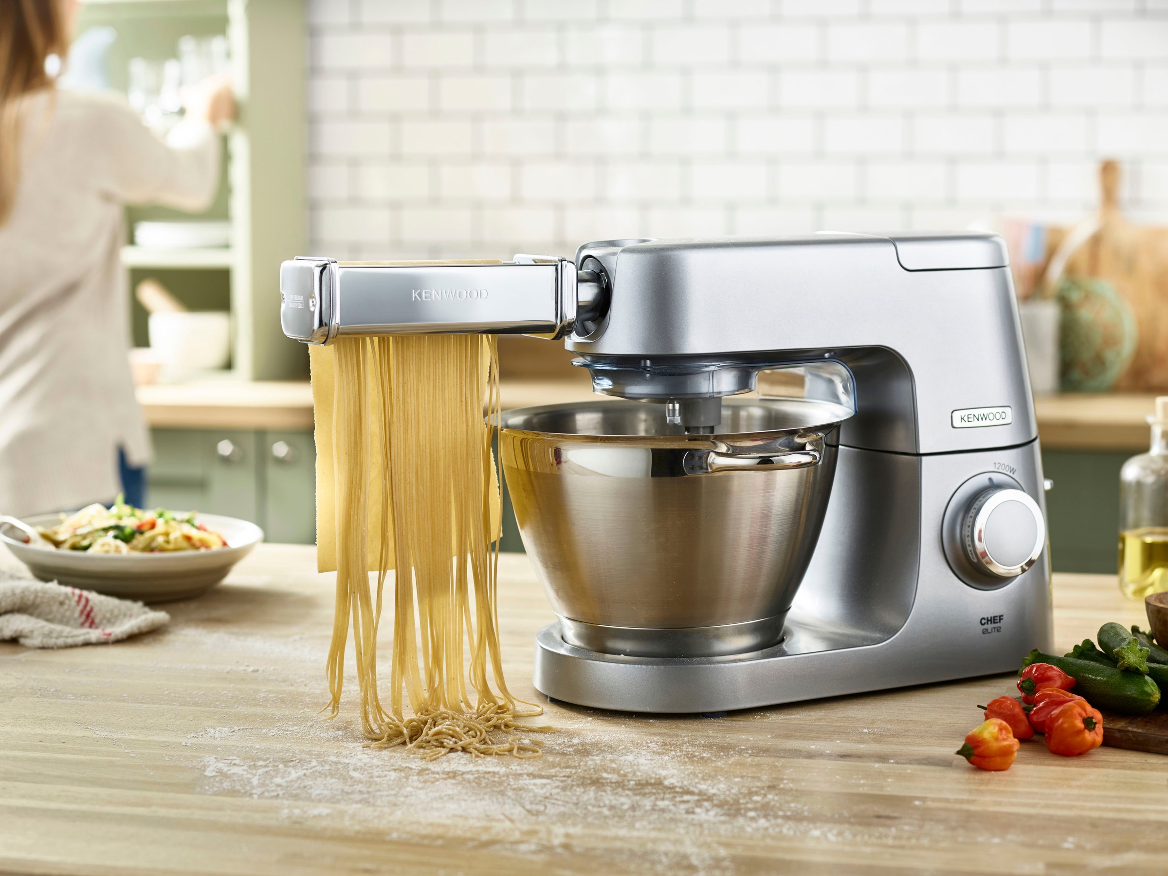 KENWOOD Nudelwalzenvorsatz »Pasta-Schneidaufsatz Spaghetti KAX984ME«
