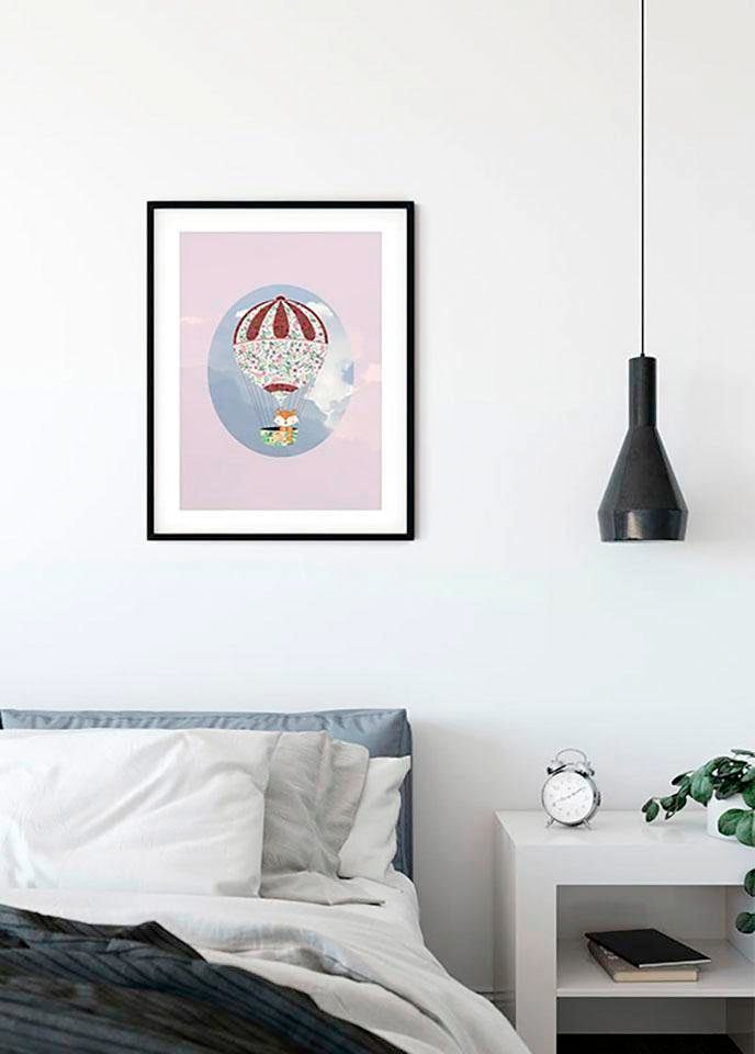Komar Bild »Happy Balloon Rose«, Figuren, (1 St.), Wandbild zur Dekoration - ohne Rahmen
