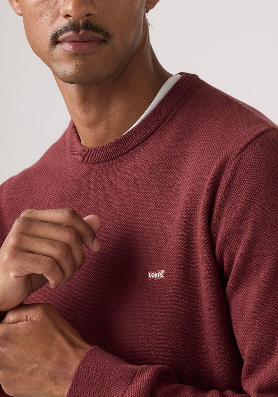 Levi's® Rundhalspullover »LIGHTWEIGHT HM SWEATER« Feingerippte Abschlüsse