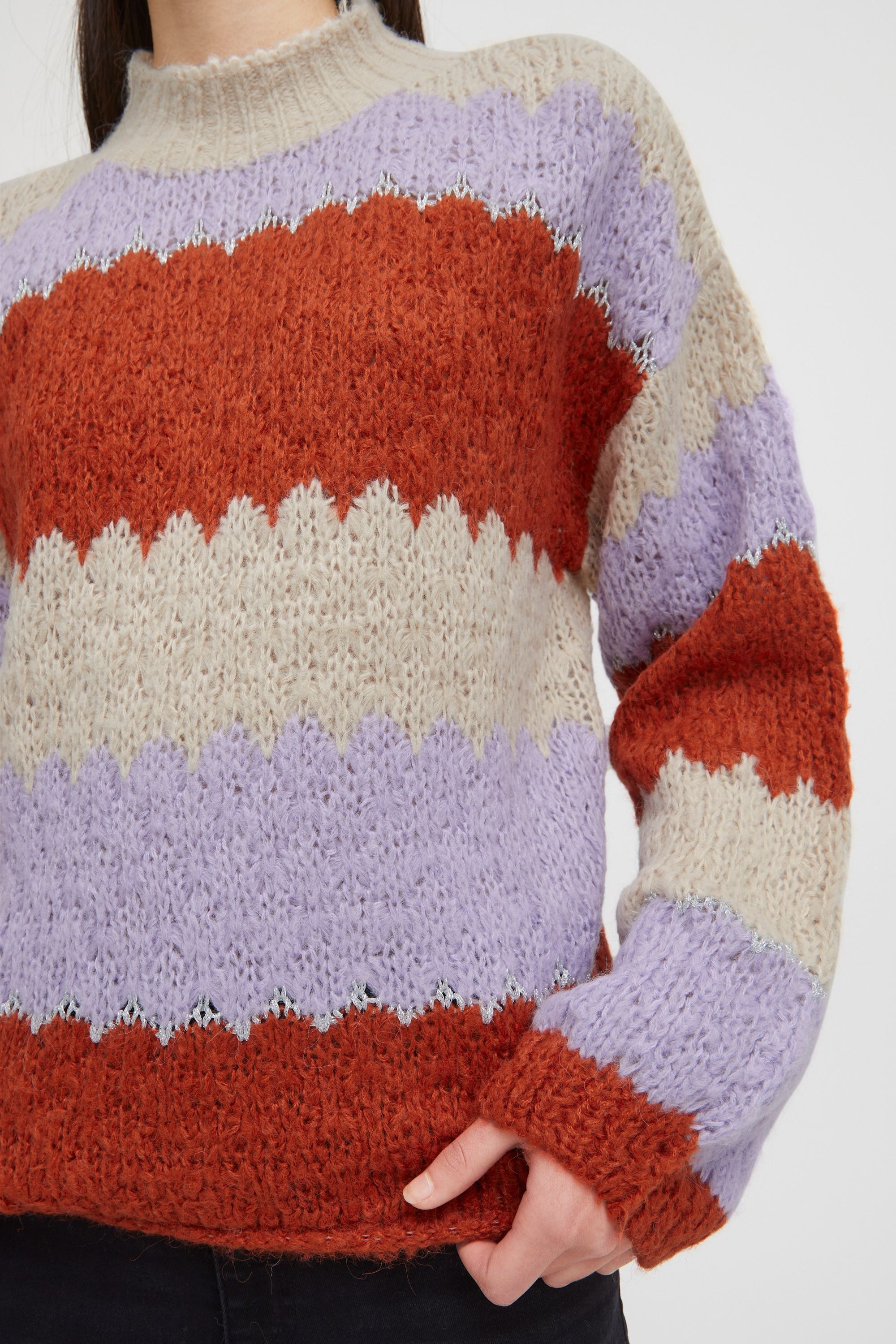 Ichi Strickfleece-Pullover »Strickpullover IHOsansa«