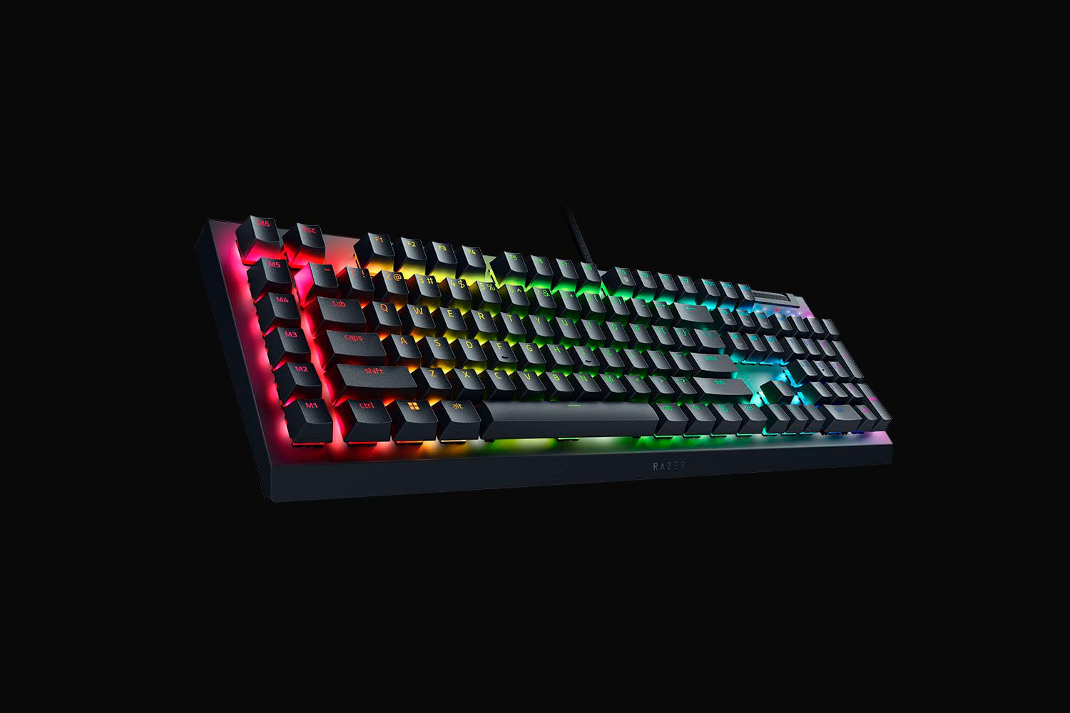 RAZER Tastatur »BlackWidow V4 X - Grün Switch - DE«, (Funktionstasten-Lautstärkeregler-Makro-Tasten-Multimedia-Tasten-Profil-Speicher-Ziffernblock-USB-Anschluss)