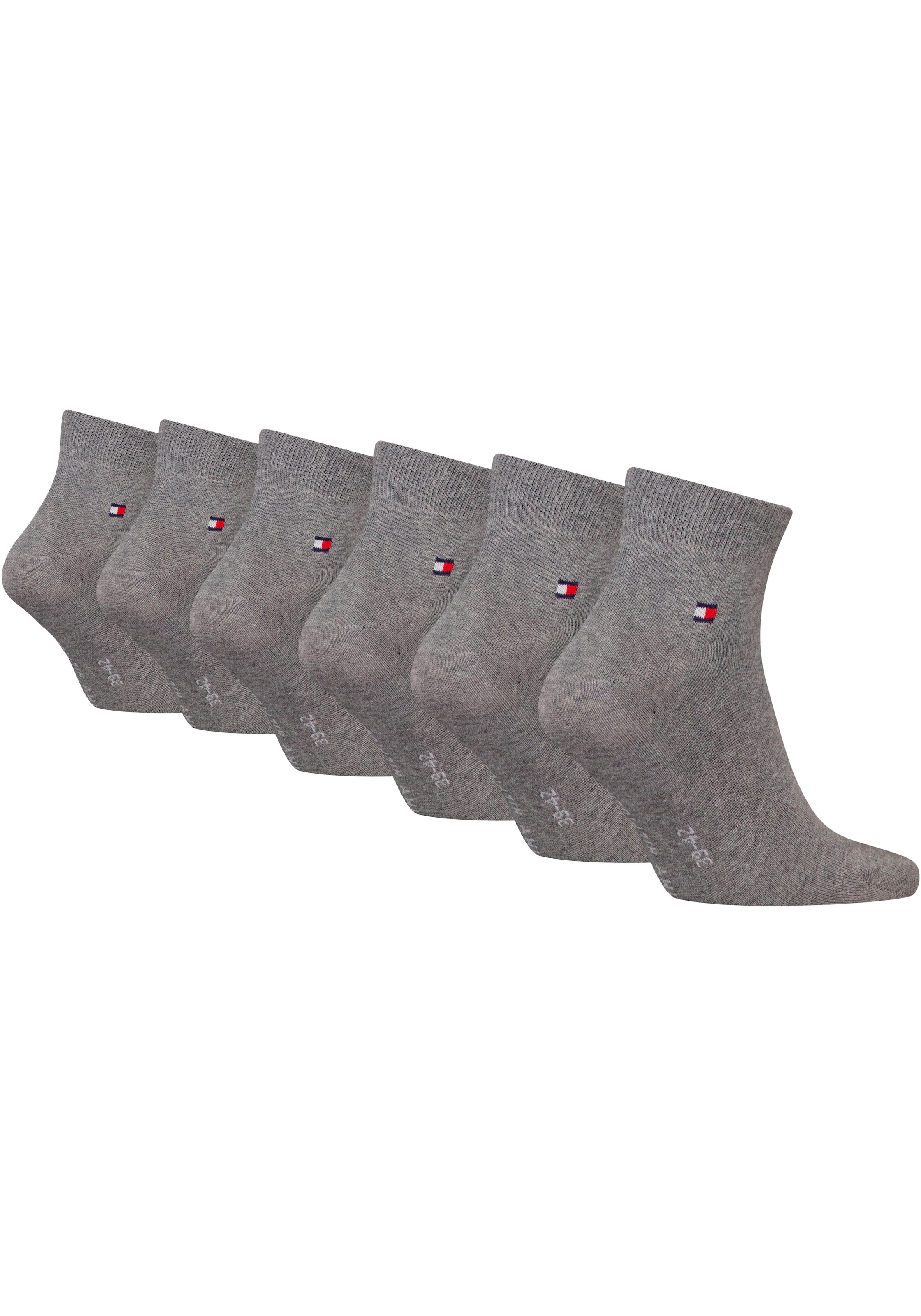 Tommy Hilfiger Kurzsocken, (6 Paar), mit Logostickerei