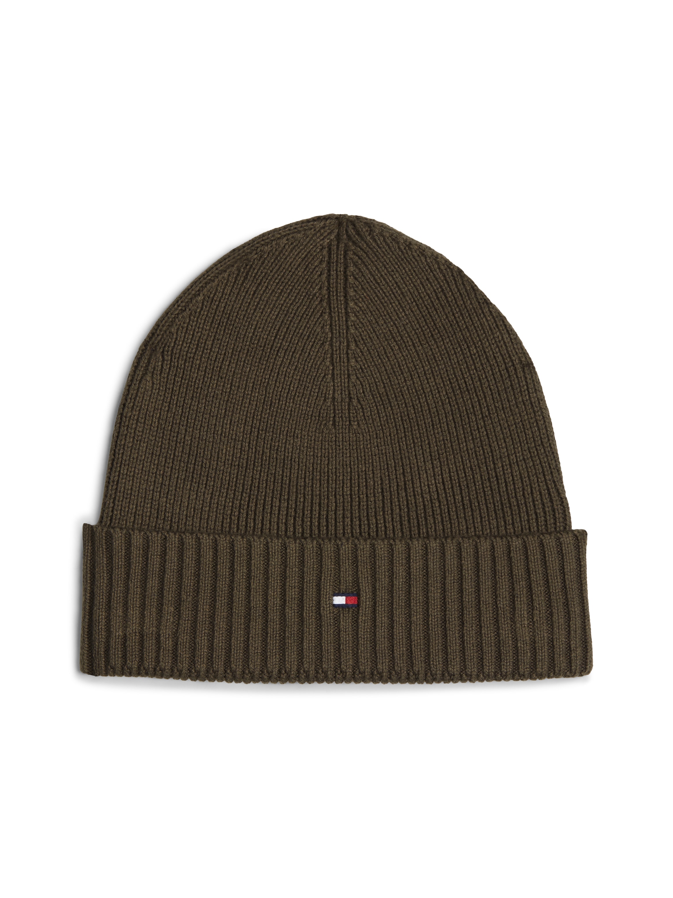 Strickmütze »TH FLAG PIMA COTTON BEANIE«, mit Logostickerei