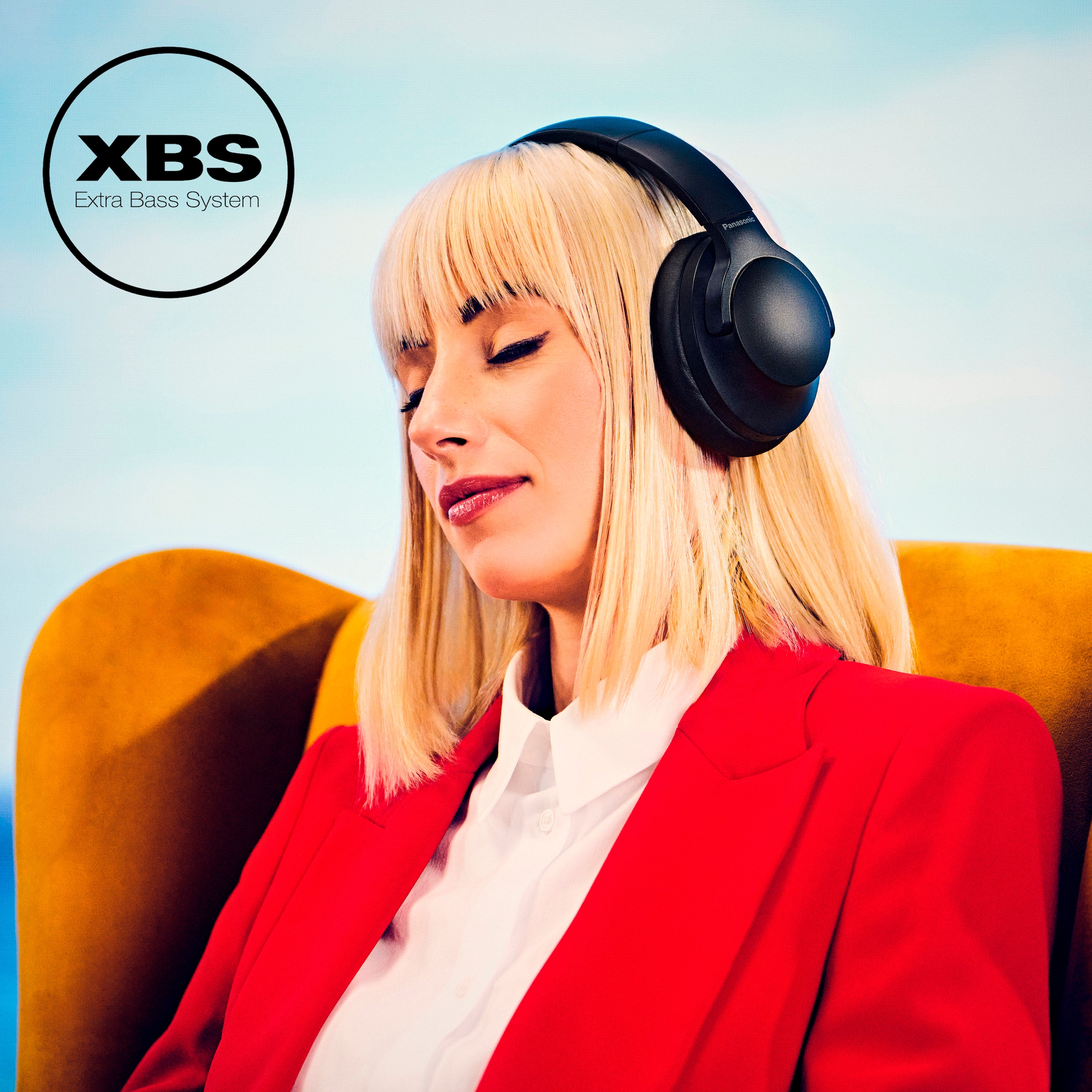 Panasonic Bluetooth-Kopfhörer »RB-HX330B«, A2DP Bluetooth-AVRCP Bluetooth-HFP-Bluetooth, Active Noise Cancelling (ANC)-Freisprechfunktion-Multi-Point-Verbindung-Sprachsteuerung-kompatibel mit Siri