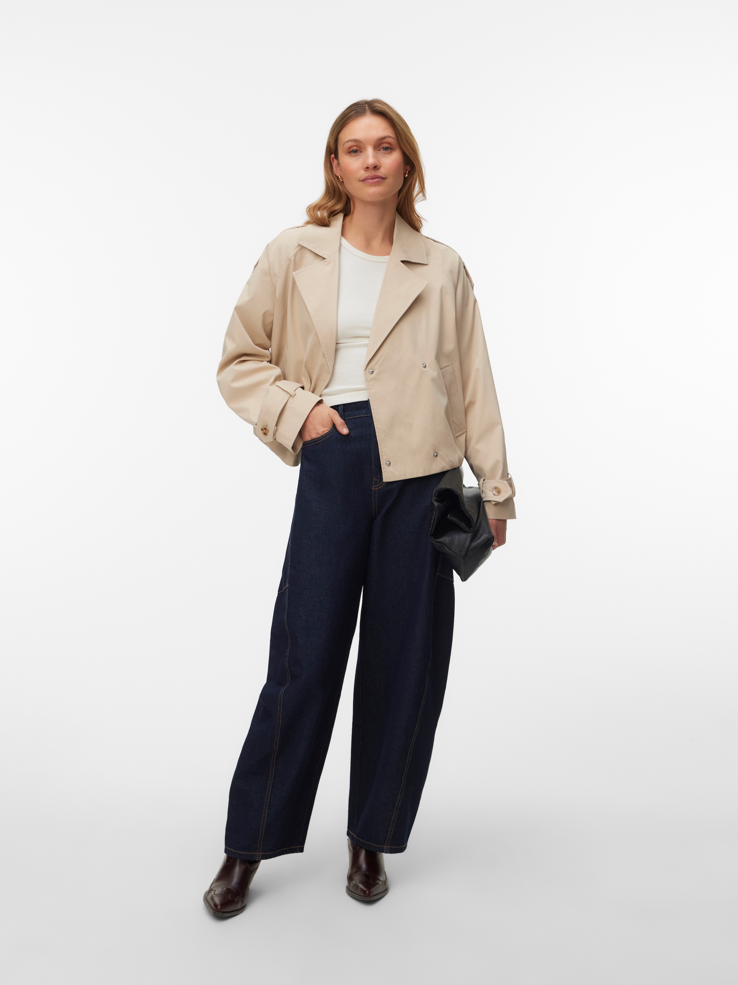 Vero Moda Kurzjacke »VMCHELSEA MADDY SHORT JACKET« Kunstfaser, im Trenchcoat Style