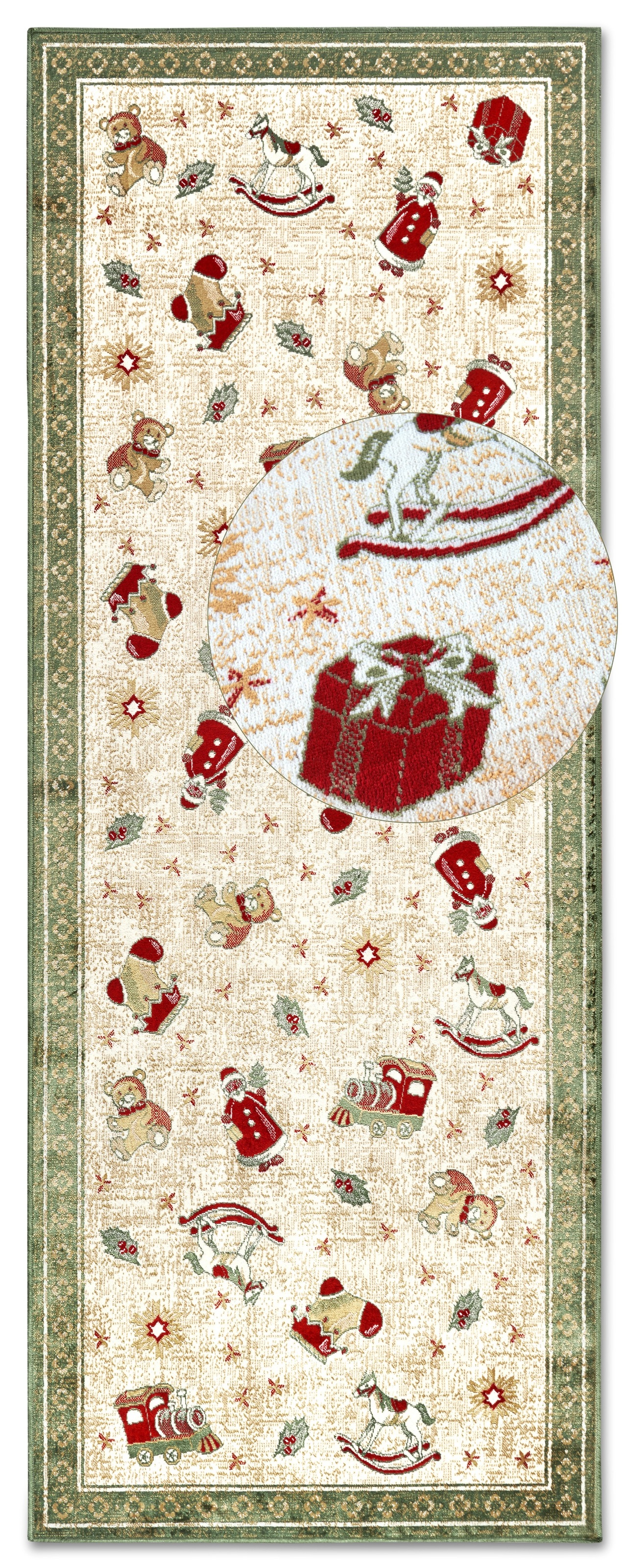 Villeroy & Boch Teppich »Nostalgic Shine Toy's Delight, eckig, rund und Läufer«, rechteckig, 6 mm Höhe, Weihnachten, Wohnzimmer, Flur, Geschenk, Toys Delight, Dekoration