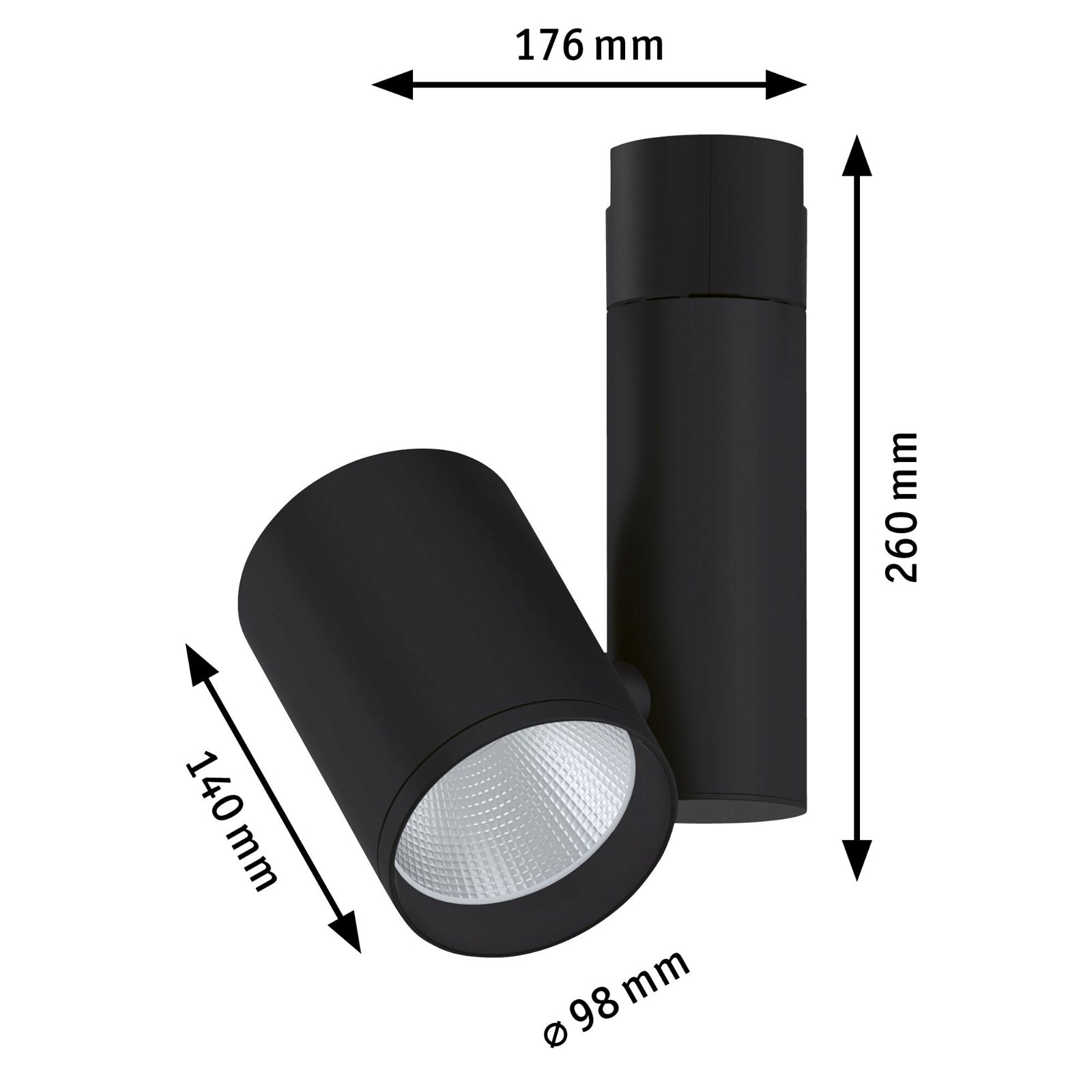 Paulmann Schienensystem-Leuchten »URail Schienenspot Zeuz 39° 2770lm 33W 4000K 230V Chrom matt«, dimmbar, Einzelspot