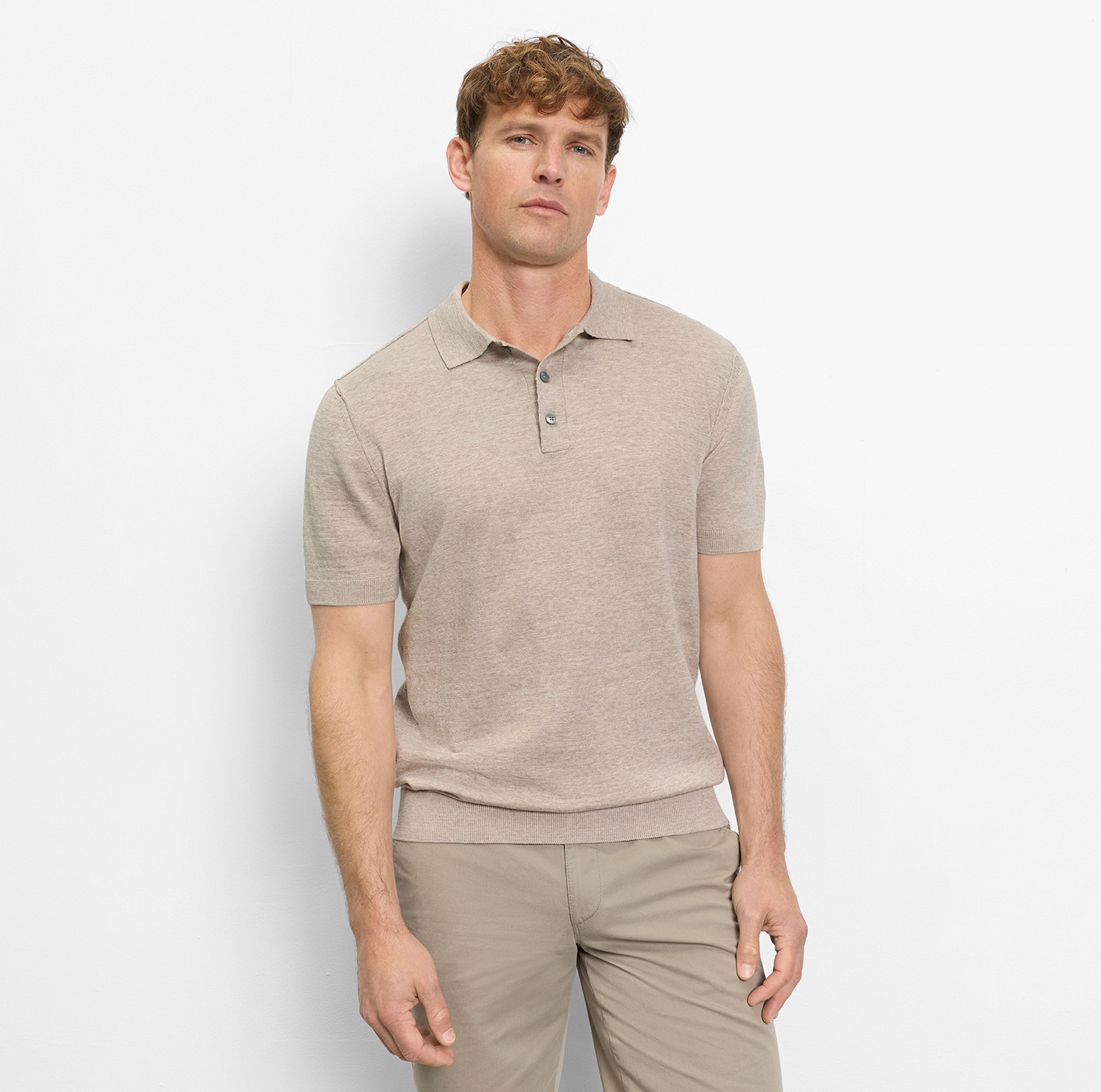 OLYMP Poloshirt »Strick Casual« mit Knopfleiste, regular fit