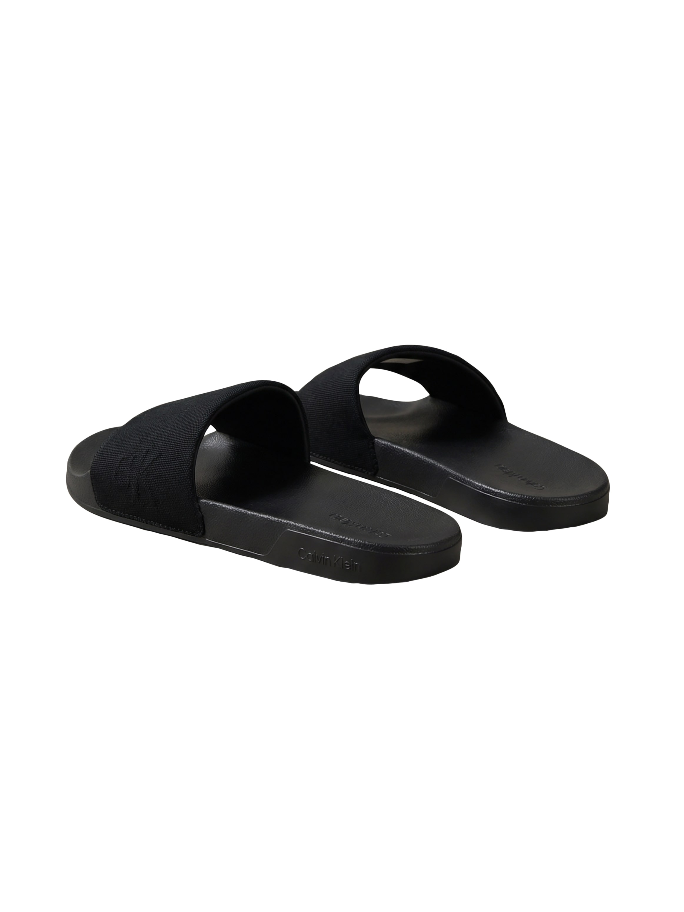 Calvin Klein Pantolette »ESS SLIDE HF SIDE LOGO CV«  Strandschuh, Sommerschuh, Flat mit Textil-Bandage, schmale Form