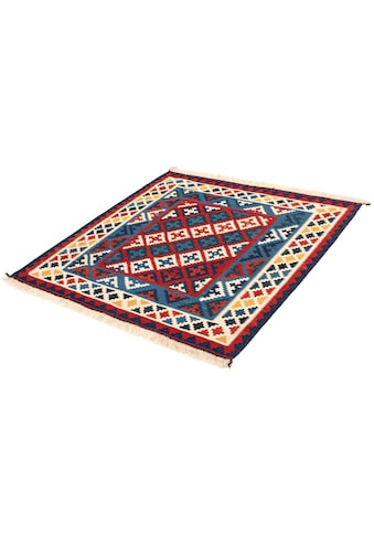 Wollteppich »Kelim - Oriental quadratisch - 105 x 104 cm - mehrfarbig«, quadratisch