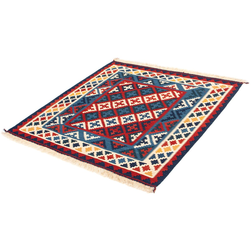 morgenland Wollteppich »Kelim - Oriental quadratisch - 105 x 104 cm - mehrfarbig«, quadratisch