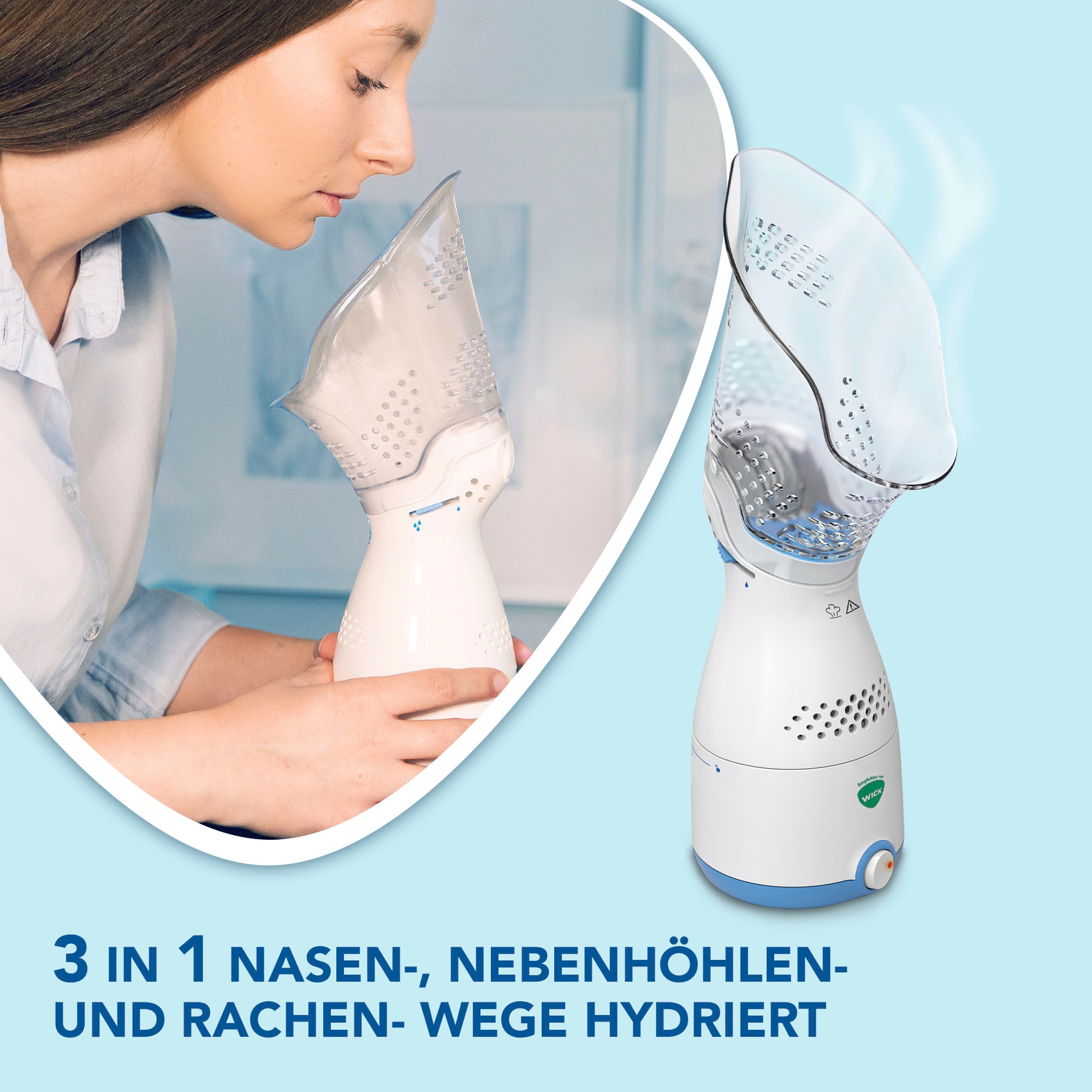 WICK Inhalationsgerät »Sinus Inhalator - VH200«, Bei Husten, Erkältungen und verstopften Nasen