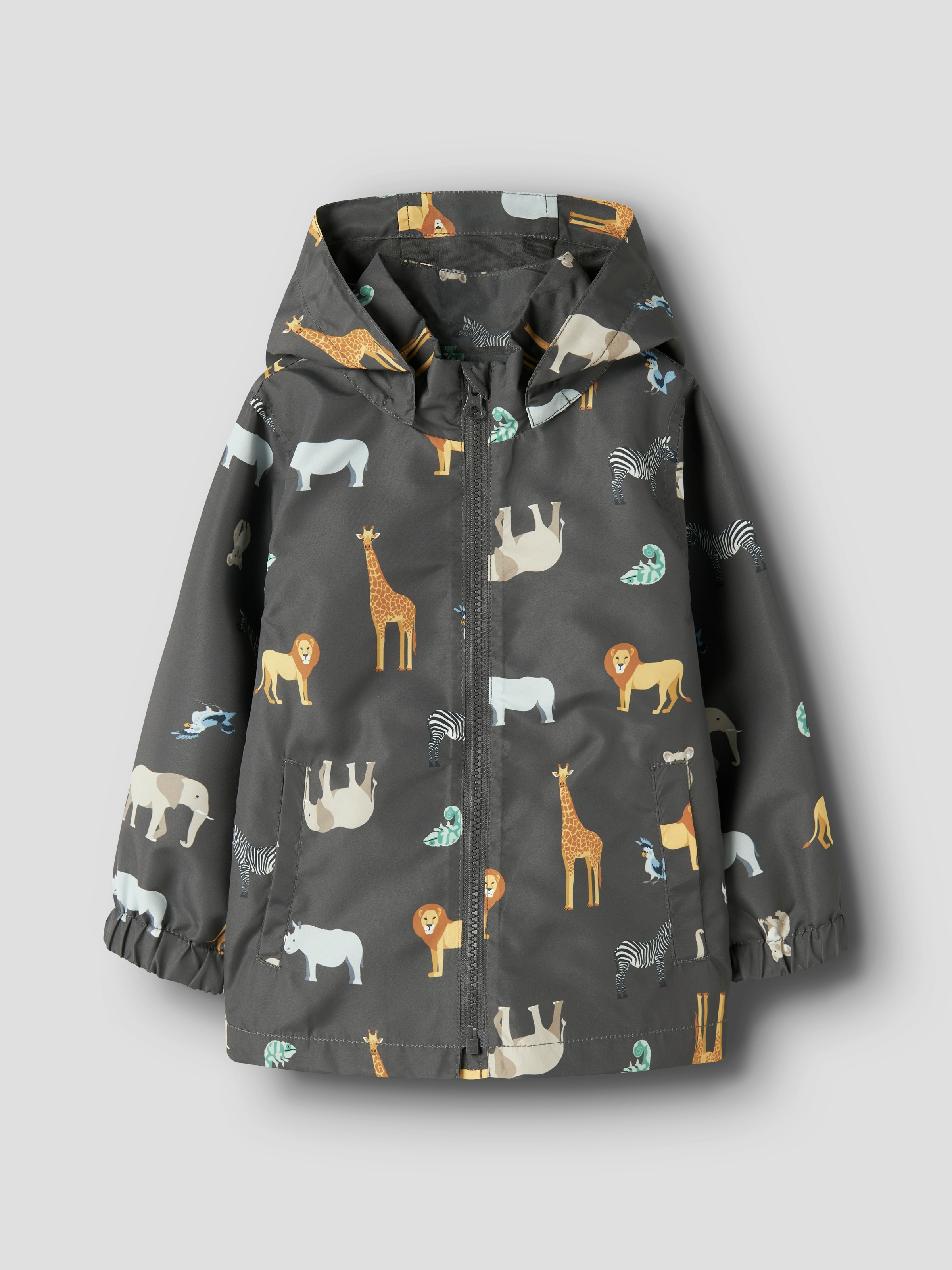 Name It Outdoorjacke »NMMMAX JACKET LI AOP NOOS« mit Kapuze reflektierende Details, wasserabweisend