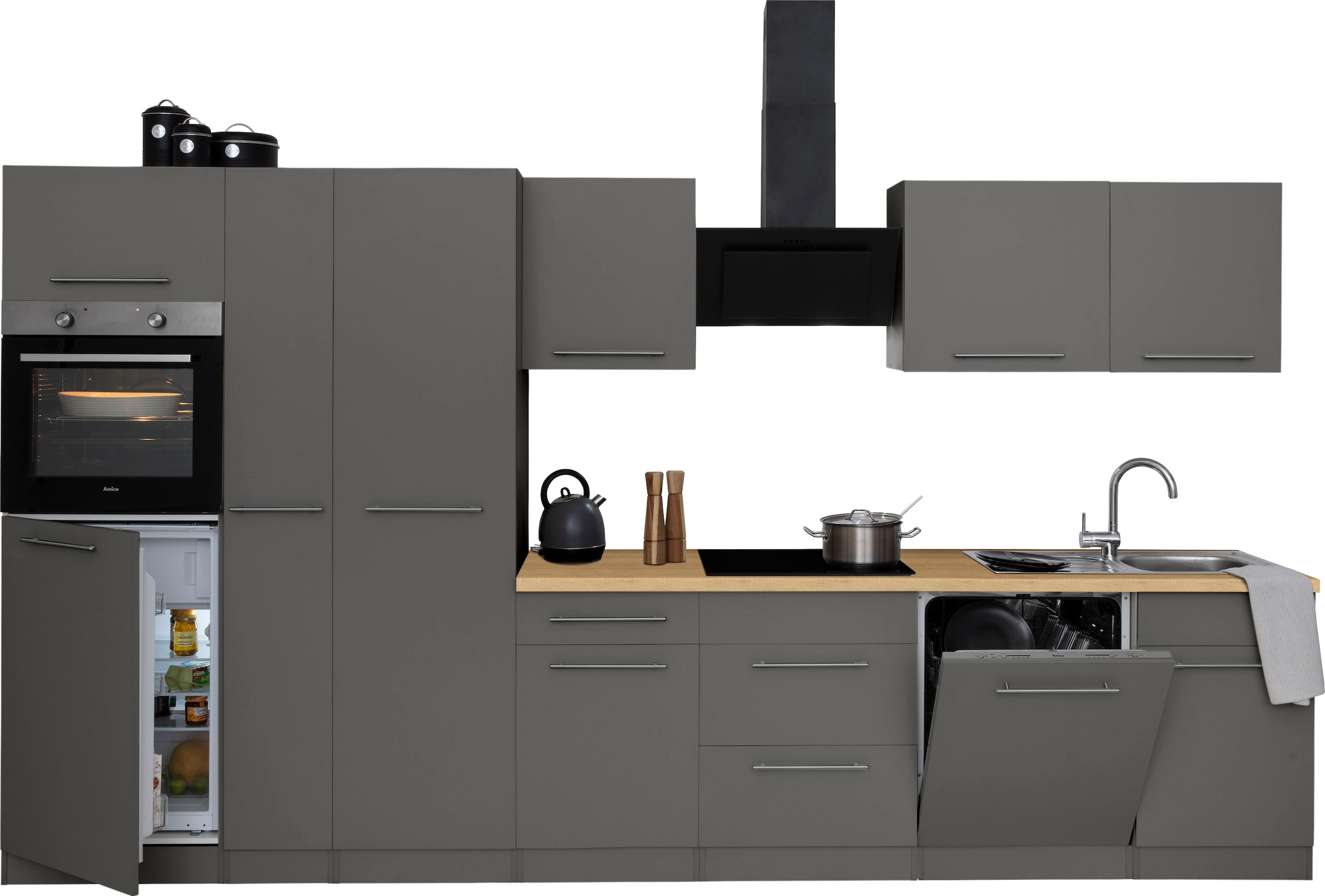 wiho Küchen Küchenzeile »Unna«, ohne E-Geräte, Breite 360 cm