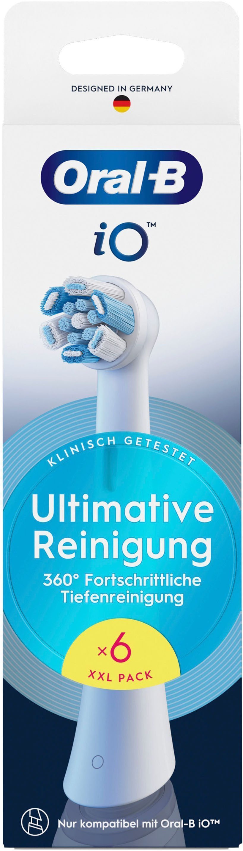 Oral-B Aufsteckbürsten »Oral-B iO Ultimative Reinigung«, für fortgeschrittene Tiefenreinigung und Plaque-Entfernung