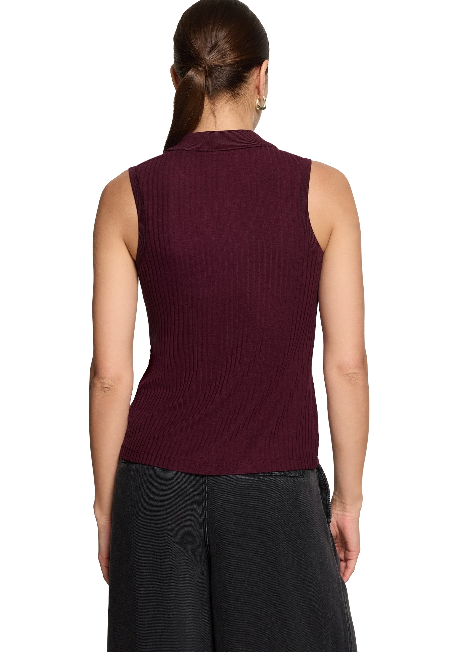 Zero Stricktop »Poloshirt mit Kragen«
