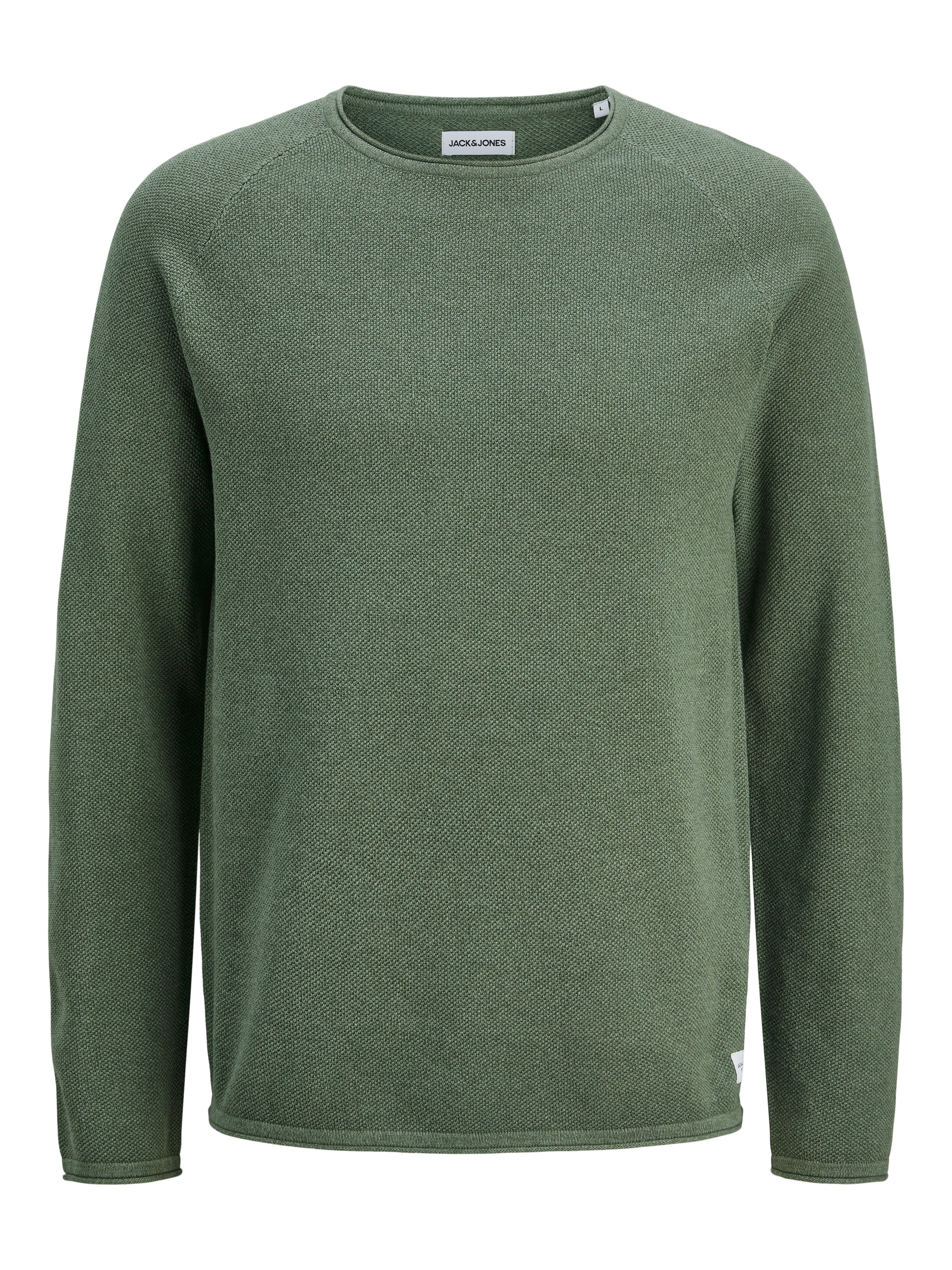 Jack & Jones Rundhalspullover »JJEHILL KNIT CREW NECK NOOS«, mit Strukturstrick