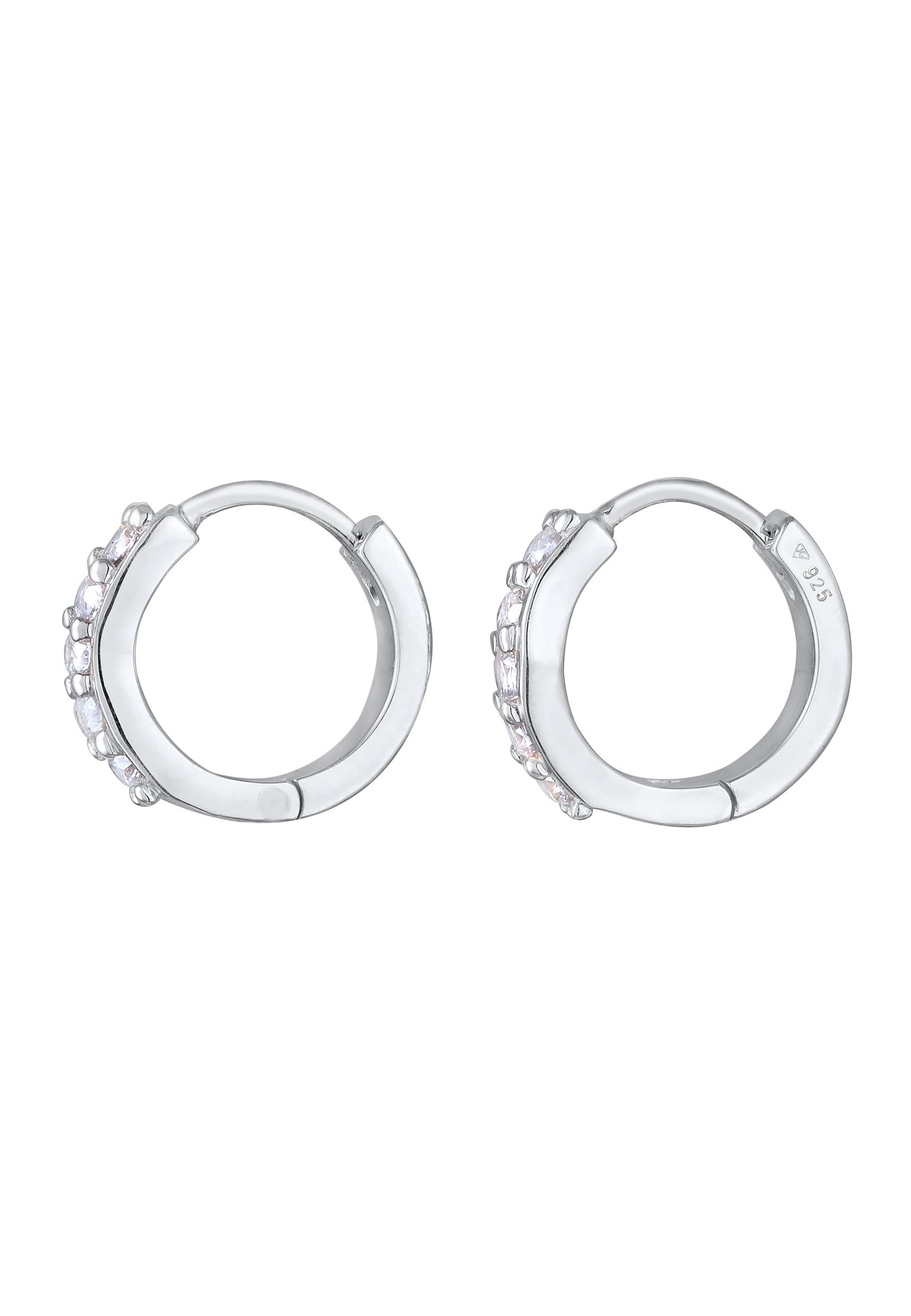 Elli DIAMONDS Paar Creolen »Ohrringe Creolen Lab Grown Diamanten (0.07 ct) 925 Silber«
