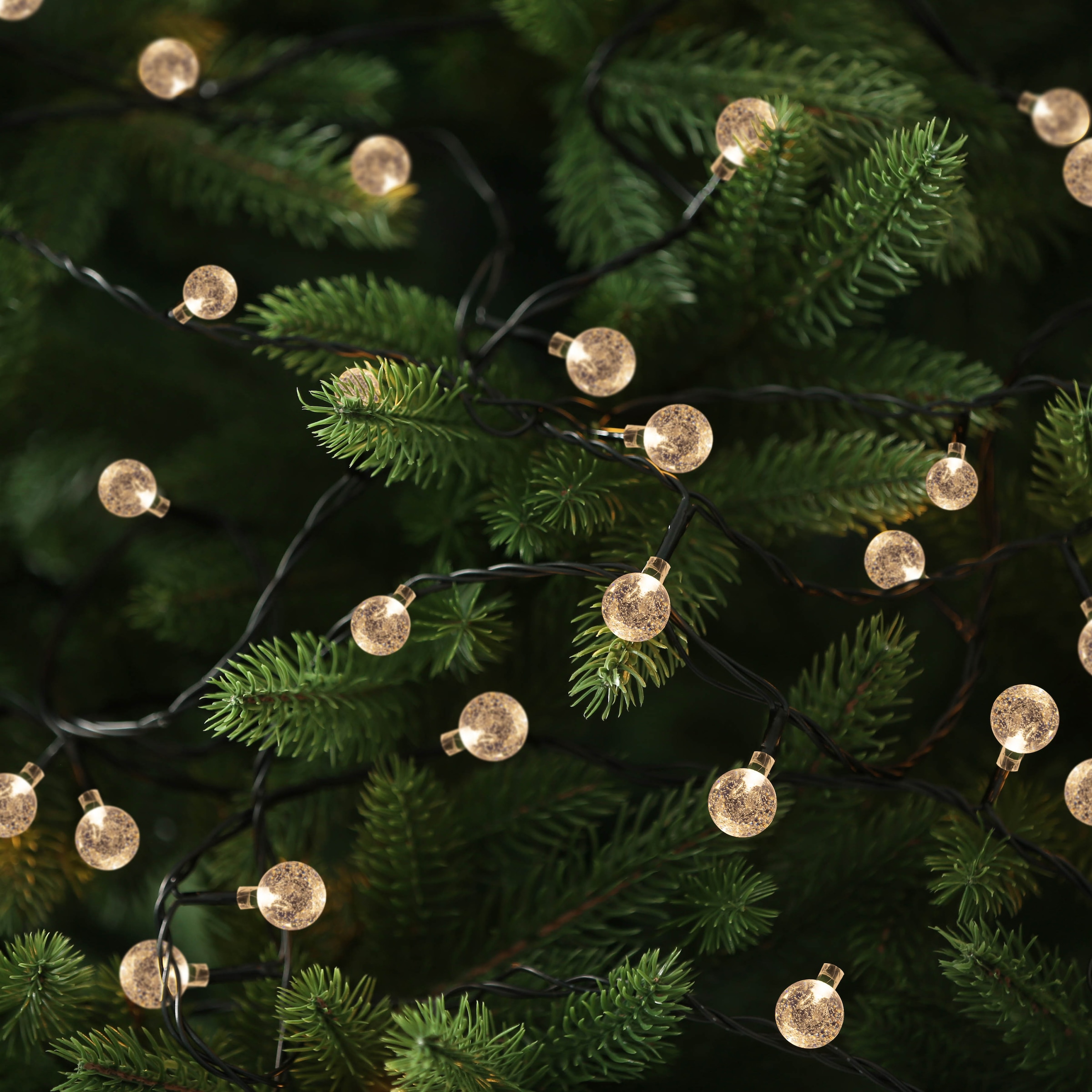 näve LED-Lichterkette »Becul« 50 Stk.-flammig Solar, 50 Leuchtkugeln, 8 Leuchtmodi per Fernbedienung inkl., Timer