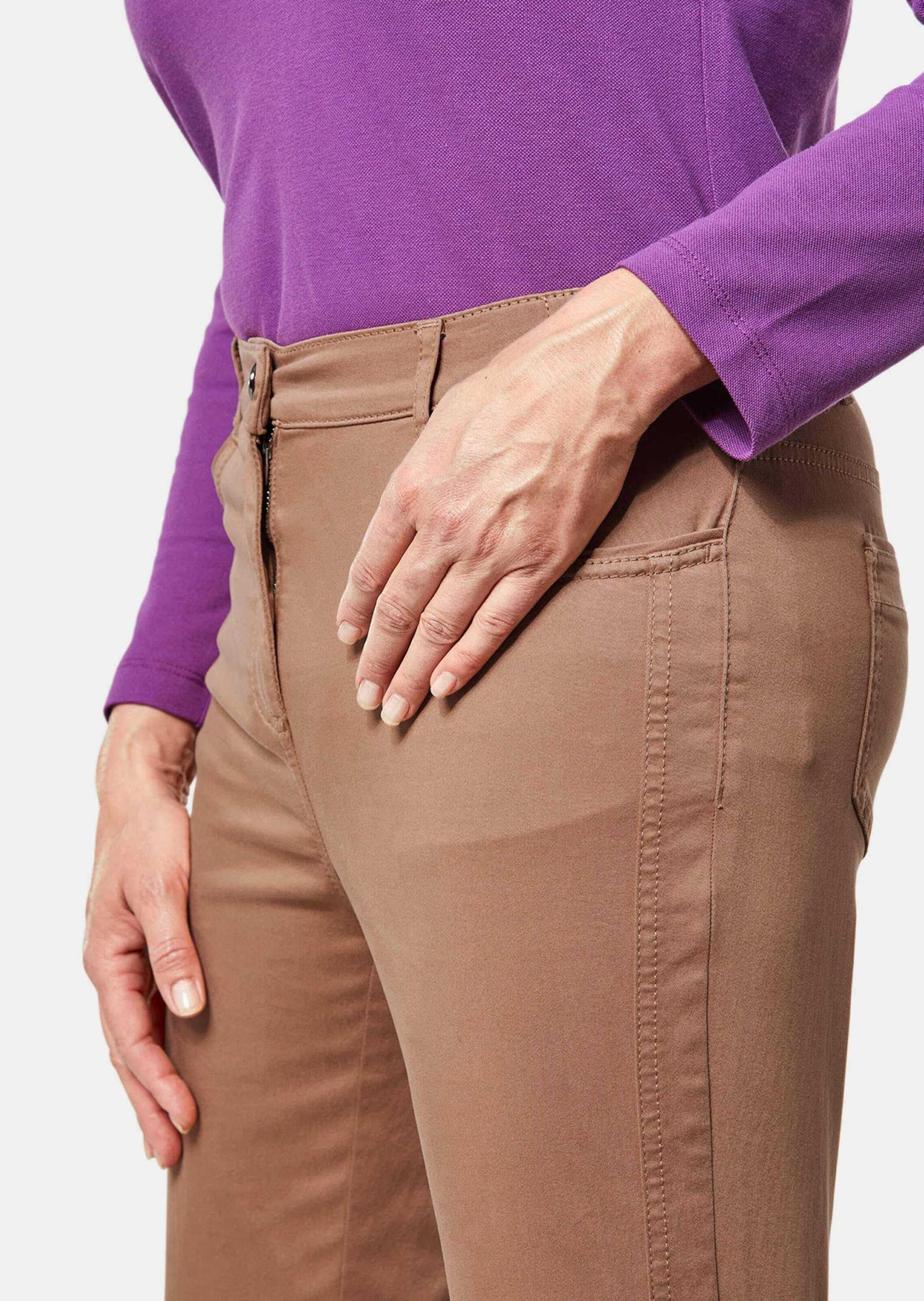 GOLDNER 2-in-1-Hose »Kurzgröße Hose Carla in jeanstypischer Form und trendstarker Farbe«