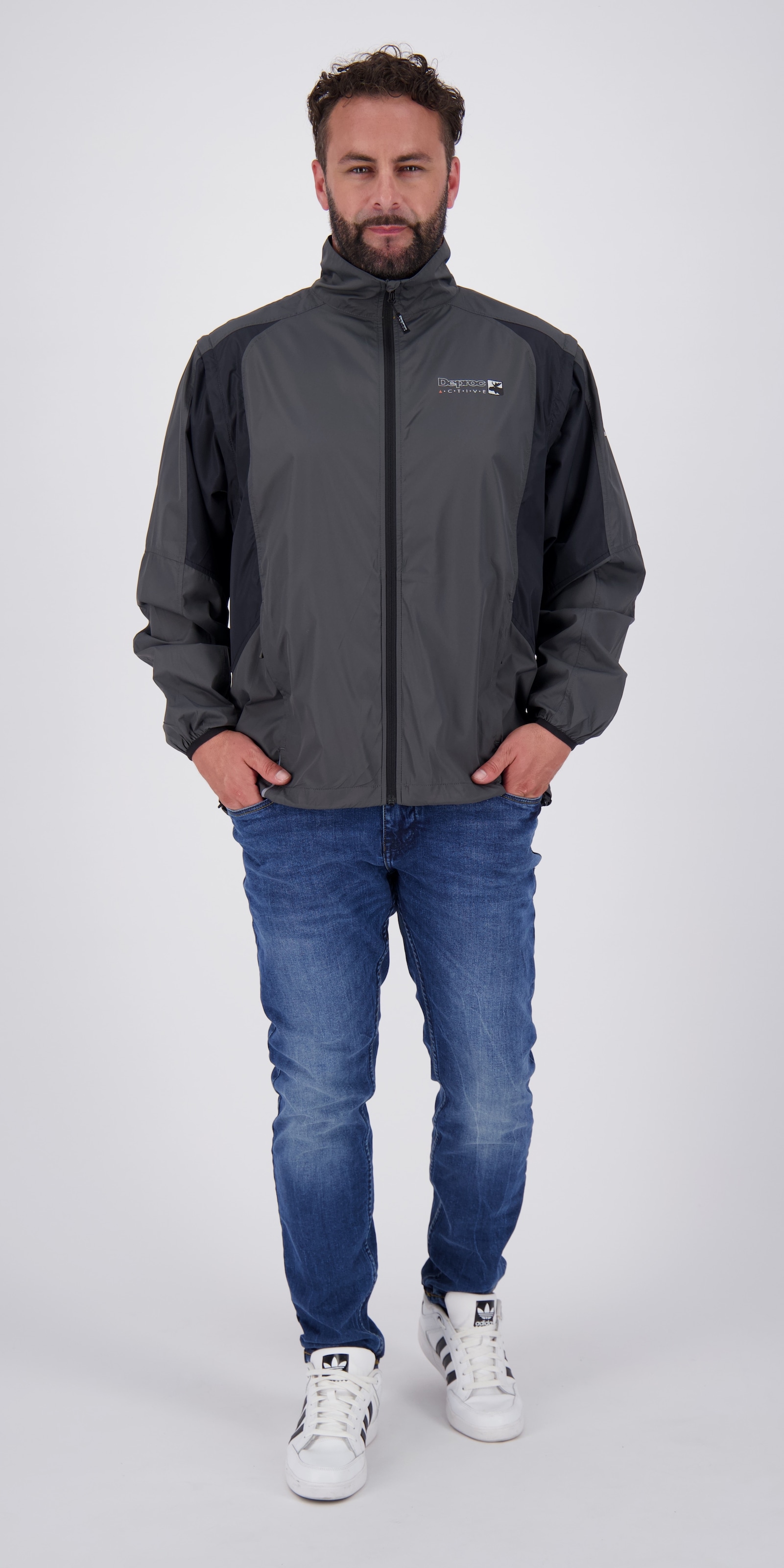 DEPROC Active Outdoorjacke »HAMTON MEN«, abtrennbare Ärmel,auch in Großen Größen erhältlich