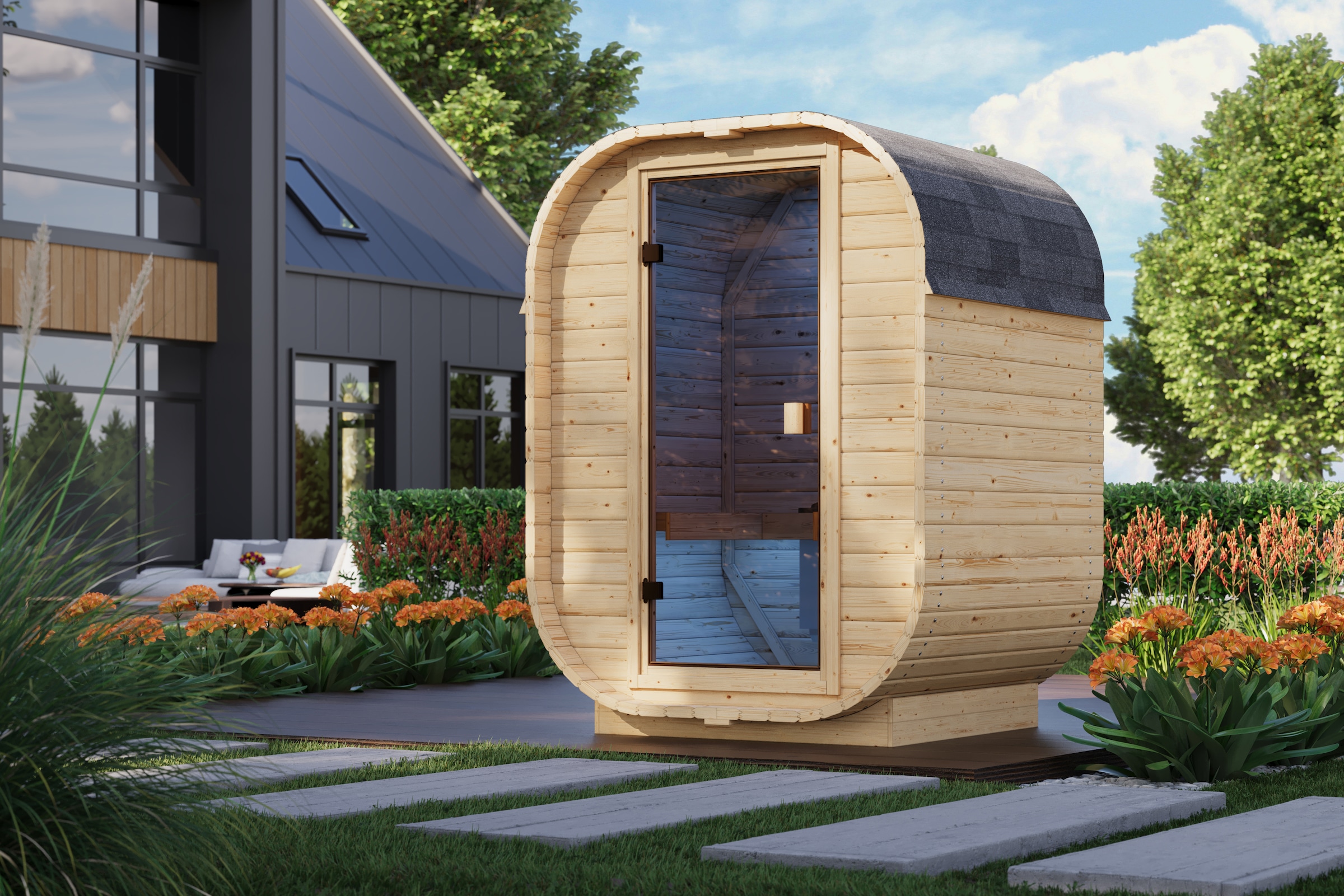 KONIFERA Fasssauna »Cube Mini« verschiedene Varianten