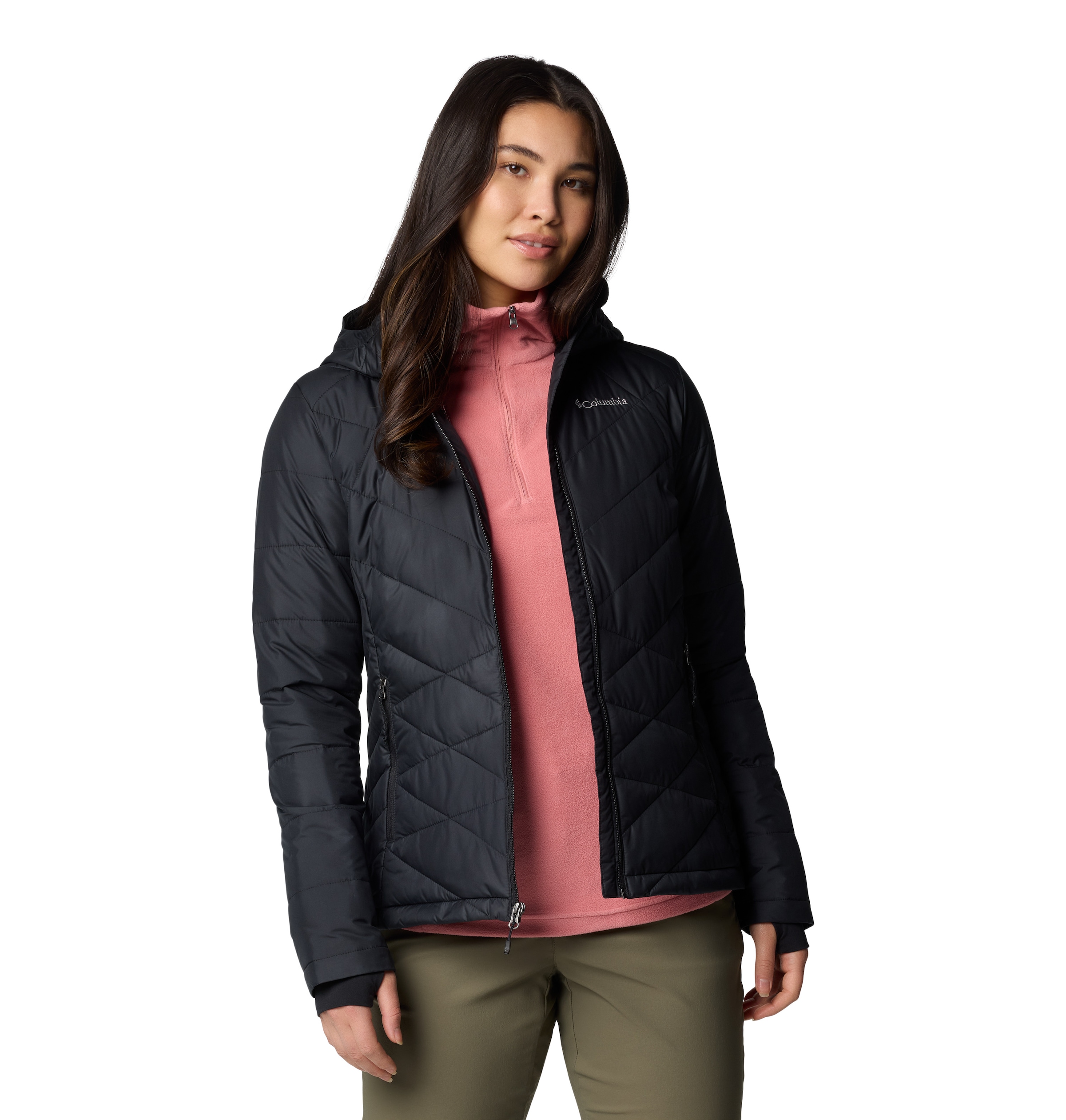 Columbia Steppjacke »HEAVENLY HOODED JACKET«, (1 St.), mit Kapuze