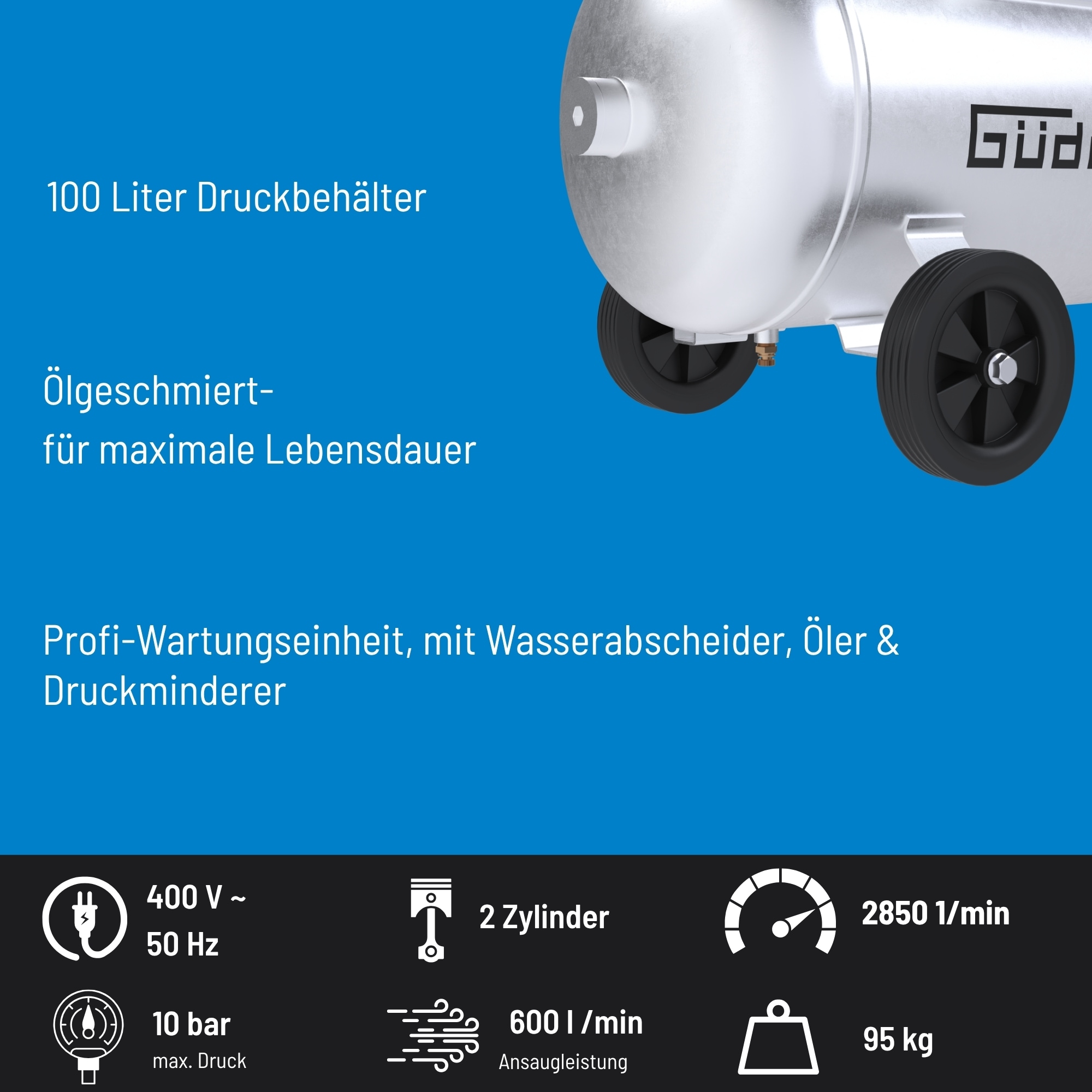 Güde Kompressor »600/10/100 VZ-PRO«