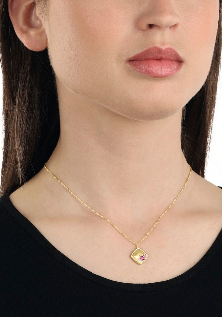 Noelani Kette mit Anhänger »Quadrat, 2037025«, mit Zirkonia (synth.)