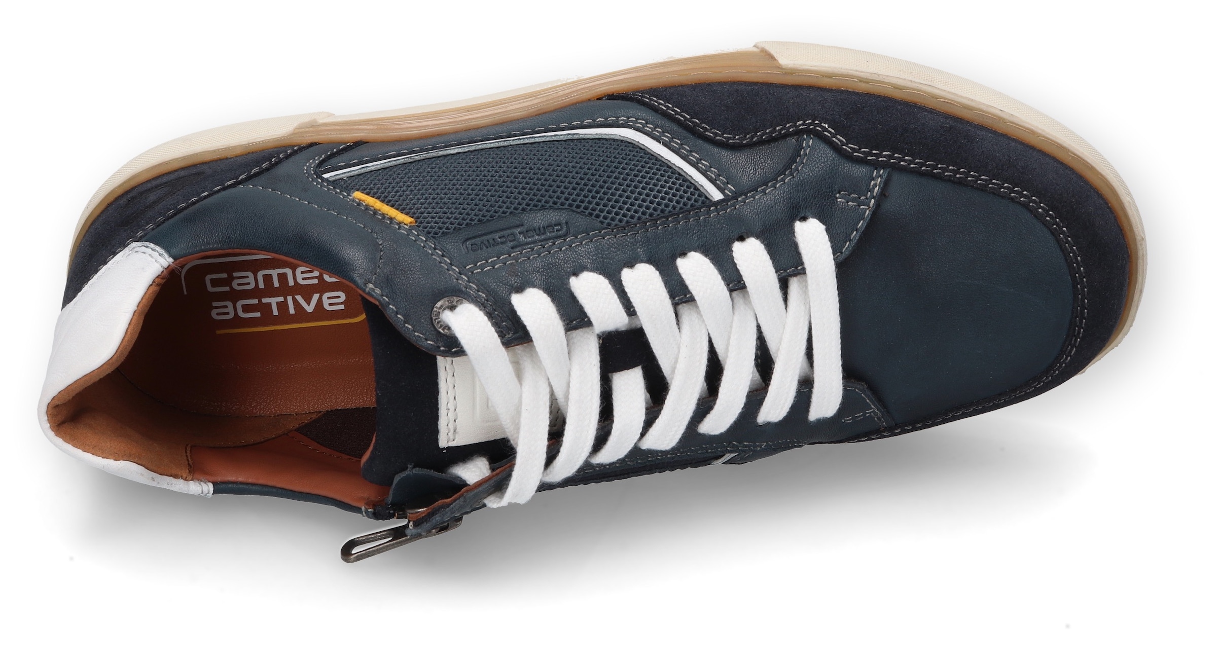 camel active Sneaker, Retro Sneaker, Schnürschuh, Halbschuh mit Lederinnensohle