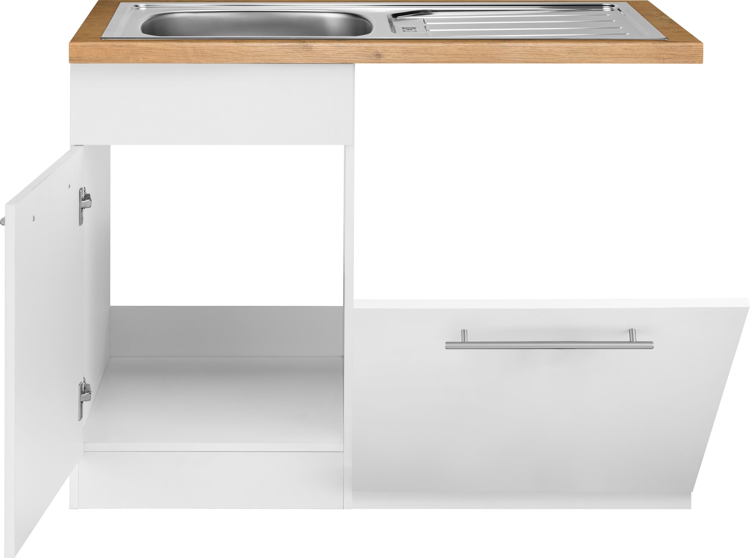 wiho Küchen Spülenschrank »Unna«, 110 cm breit, inkl. Tür/Sockel/Griff für Geschirrspüler