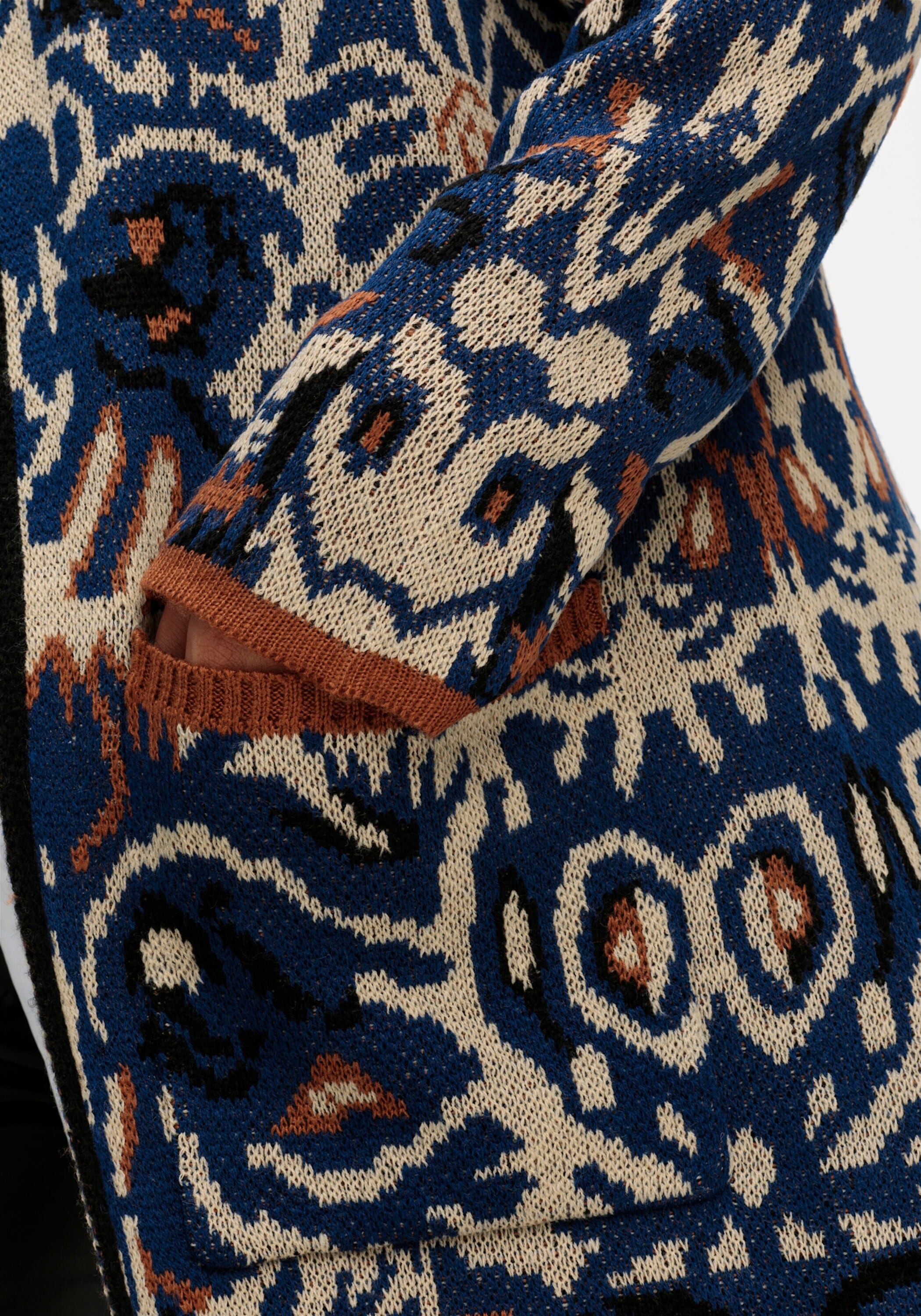 sheego by Joe Browns Strickjacke »Longstrickjacke Strickmantel mit Jacquardmuster«