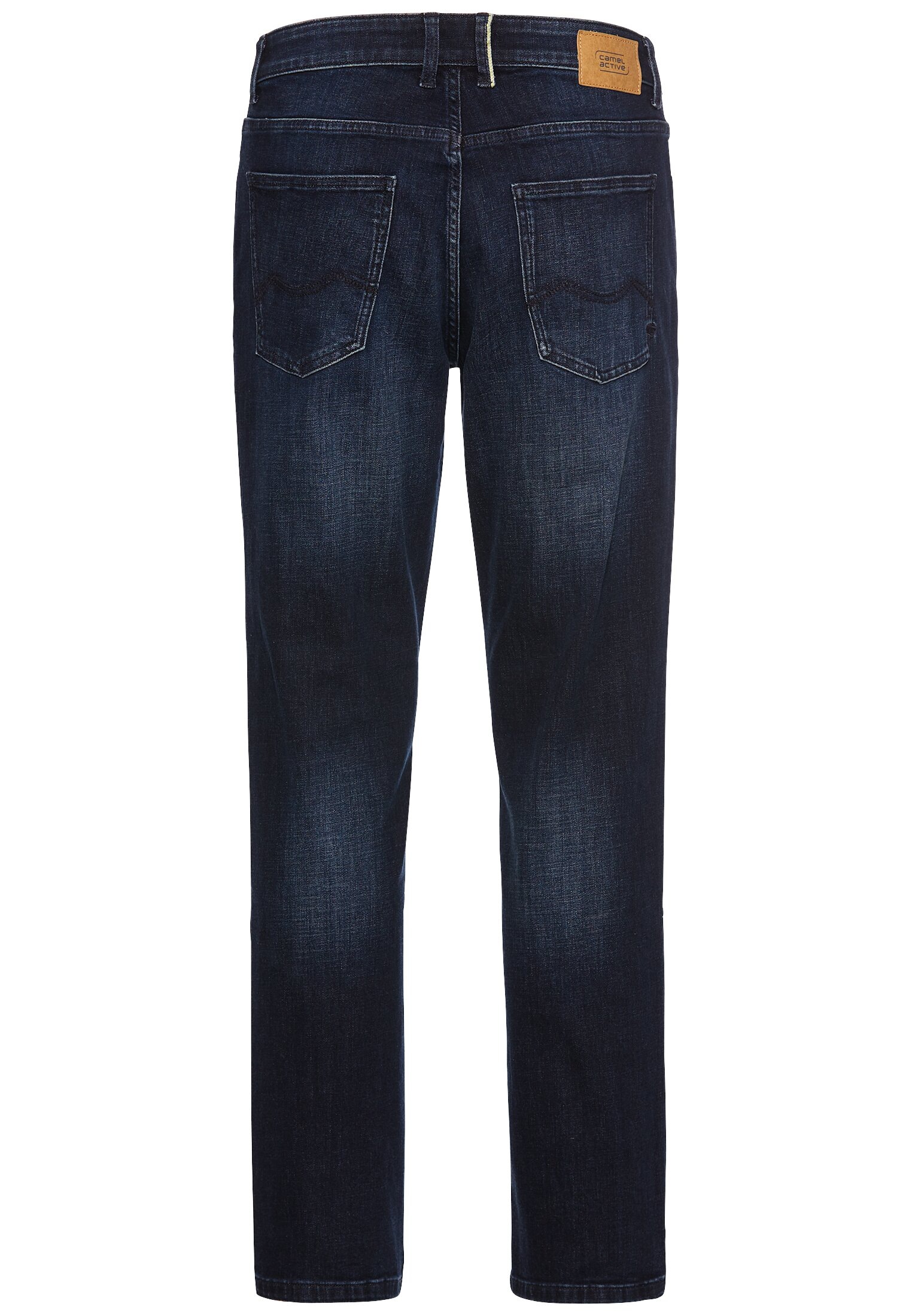 camel active Regular-fit-Jeans, mit Leder-Badge