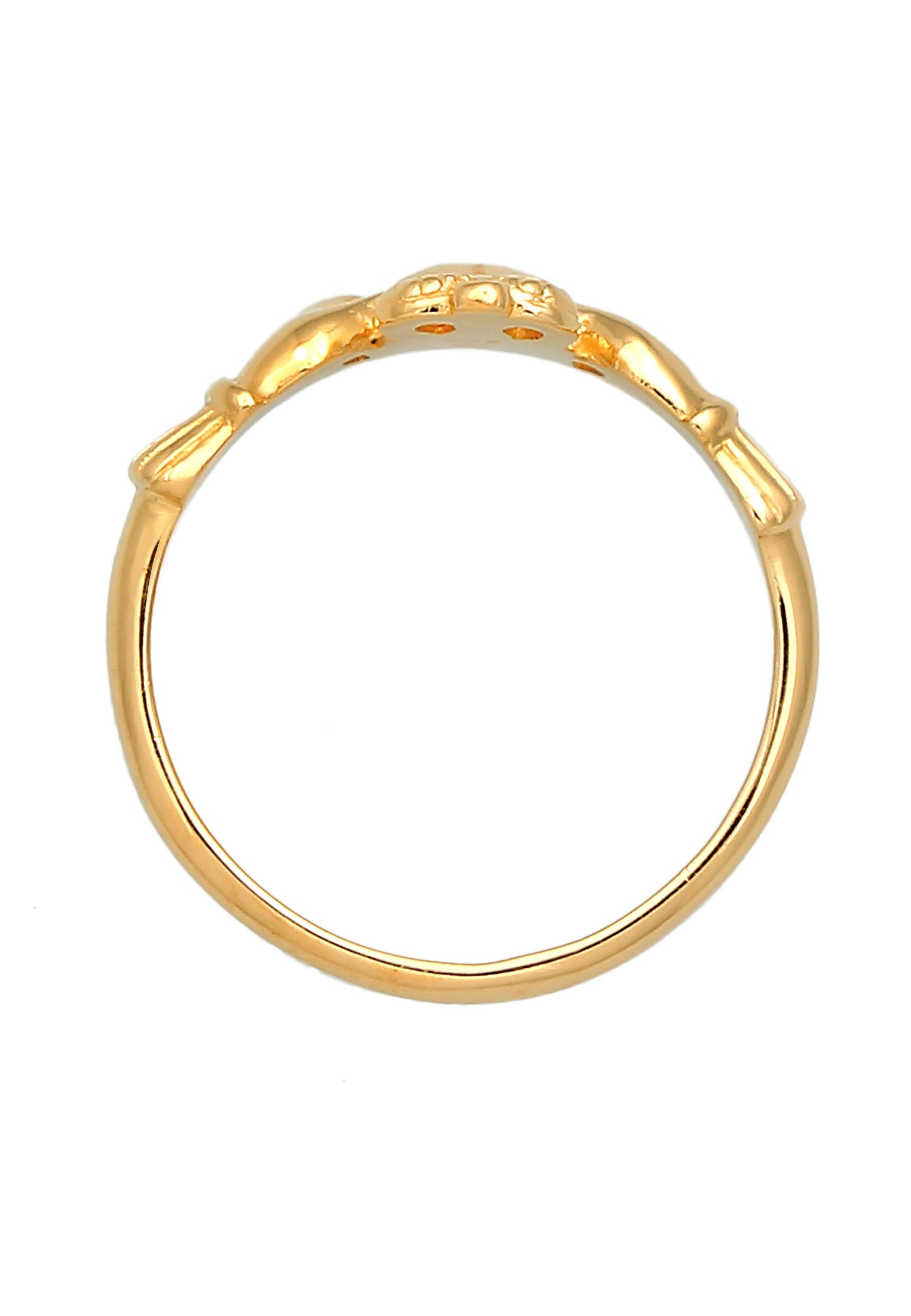 Elli Fingerring »Ring Claddagh Herz Krone Königlich 925 Silber«