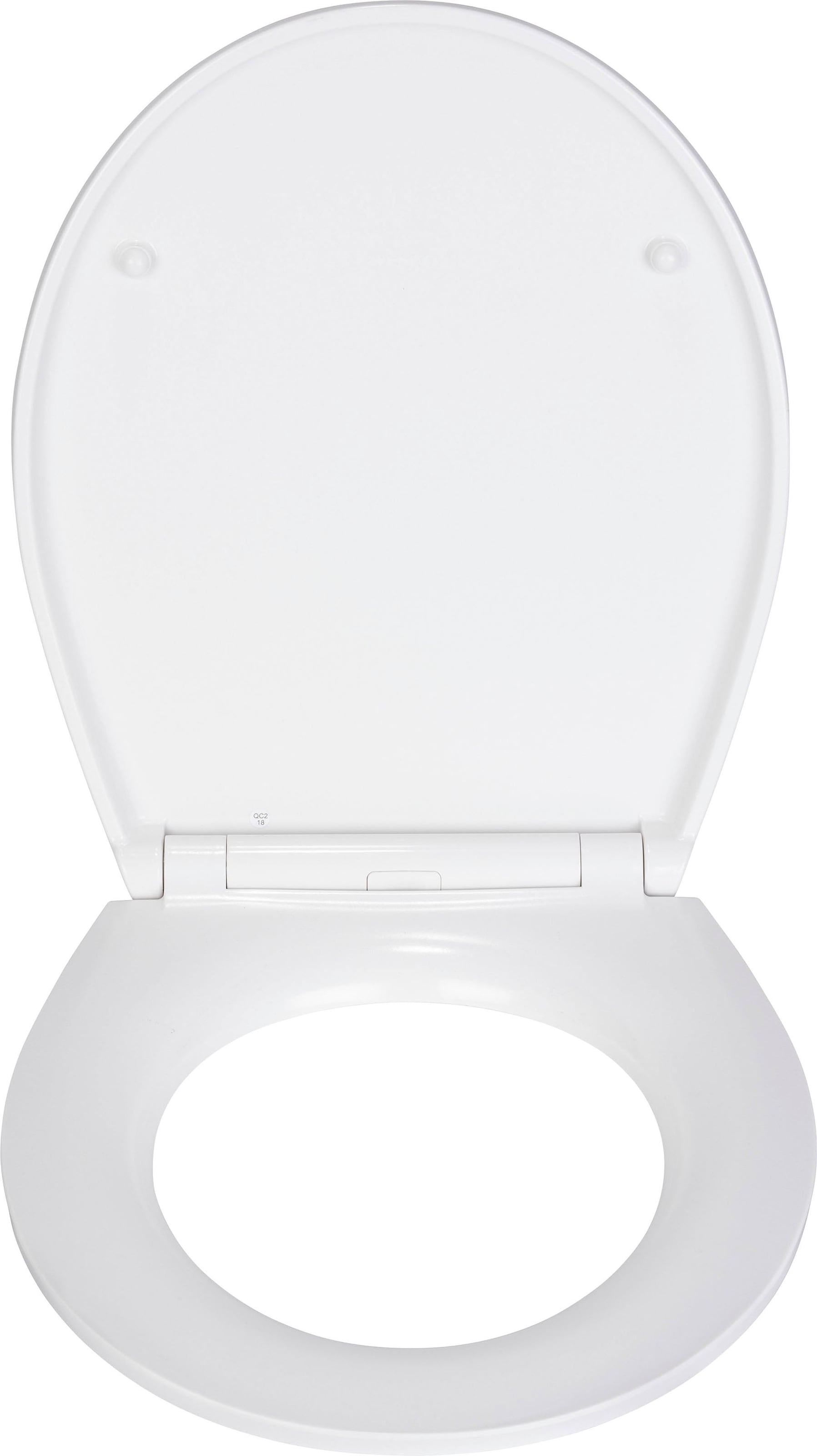 WENKO WC-Sitz »Grey Marble«, mit Relief, aus antibakteriellem Duroplast