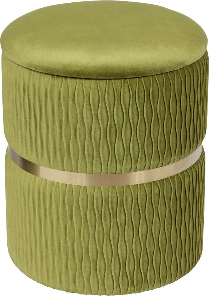 Kayoom Polsterhocker »Hocker Zora 425 2er-Set, Praktischer und versteckter Stauraum« Set, 2 Stk. tlg. 2er-Set mit Stauraum, ineinander stapelbar, goldener Ring