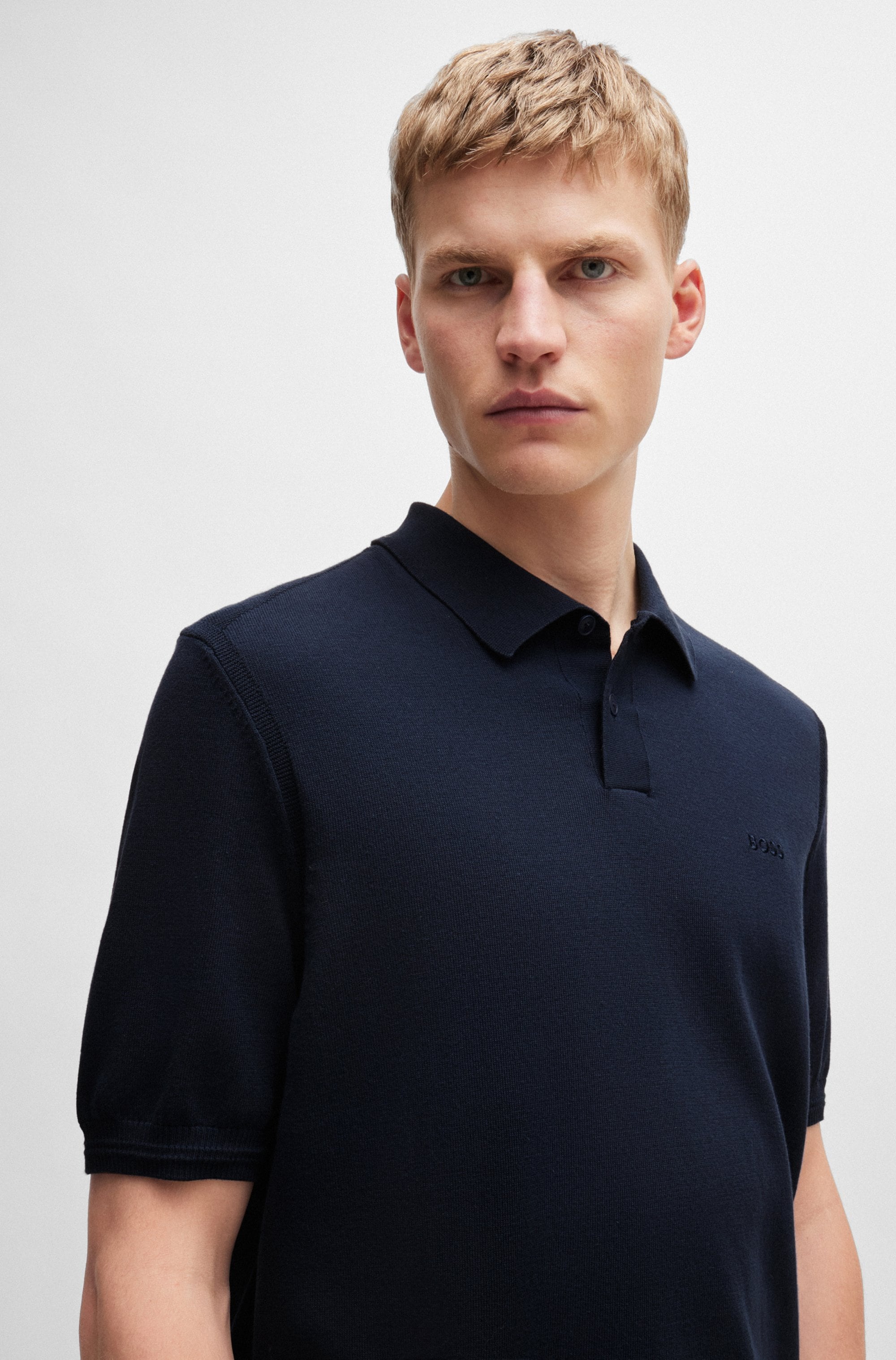 BOSS ORANGE Strickpullover »Asac_P«, mit Polokragen