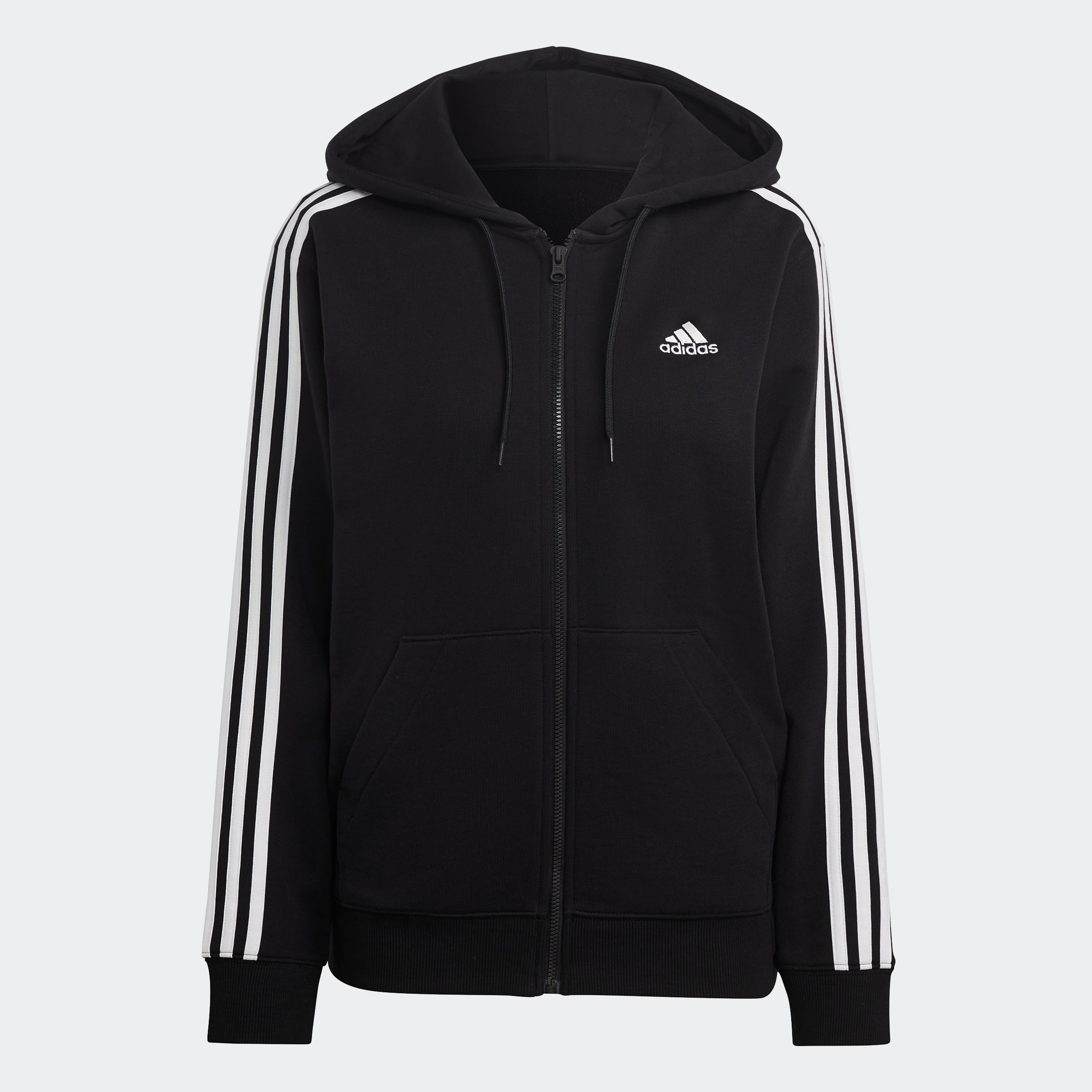 adidas Sportswear Kapuzensweatjacke »ESSENTIALS 3STREIFEN FRENCH TERRY REGULAR KAPUZENJACKE«