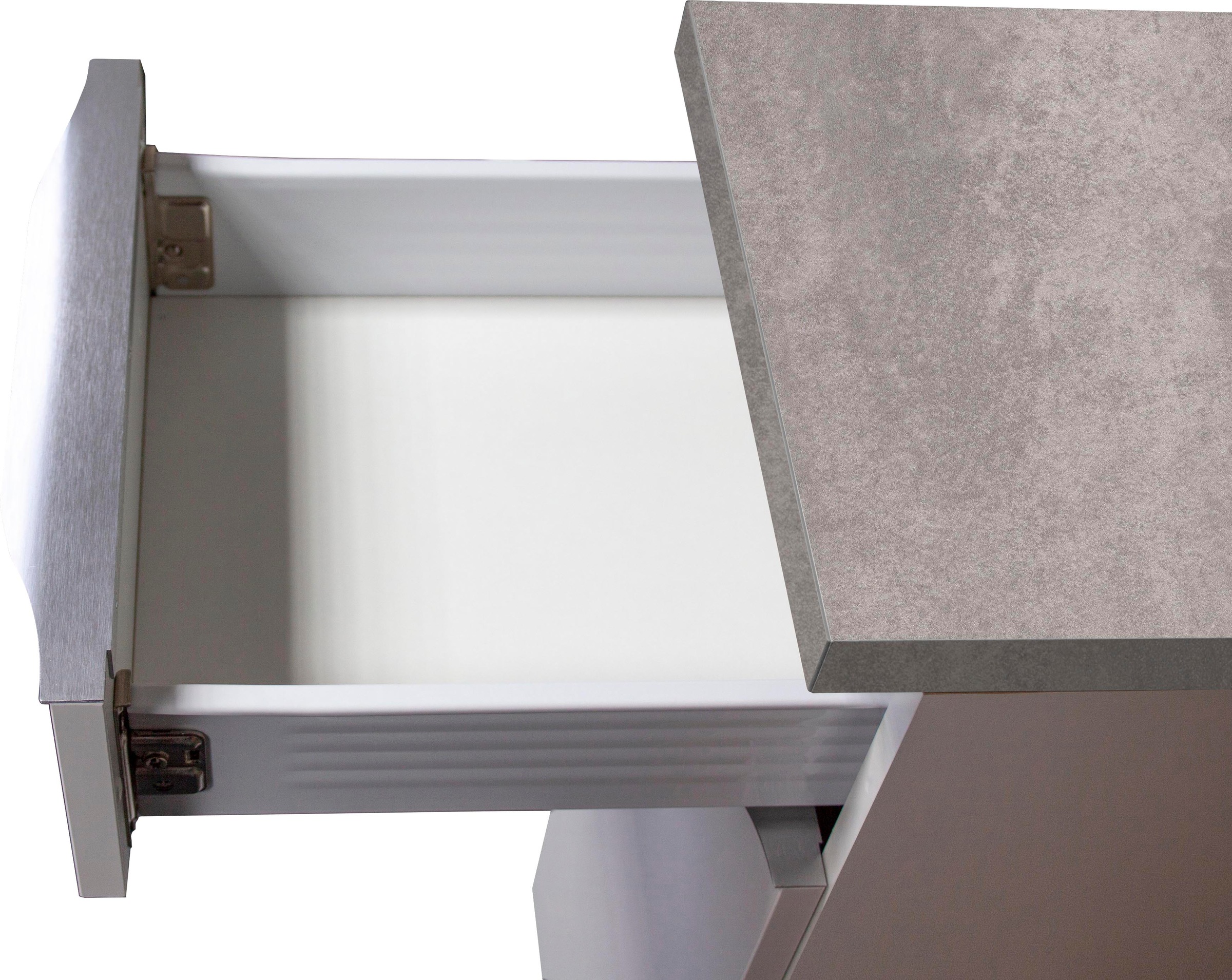 OPTIFIT Winkelküche »Aken Stellbreite 270x200 cm«, wahlweise mit E-Geräten und Stellvariante Spüle links oder rechts