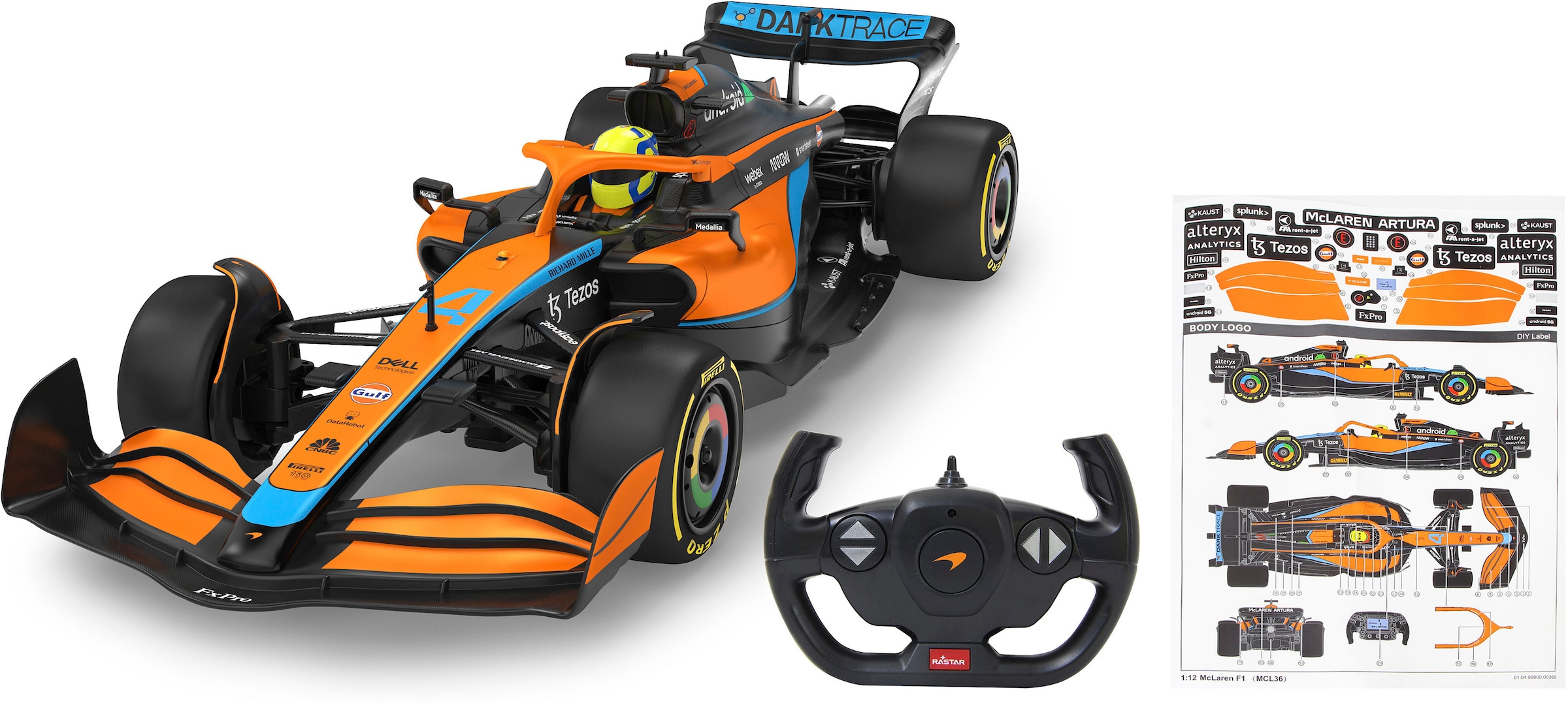 Jamara RC-Auto »Deluxe Cars, Deluxe Cars, McLaren MCL36 1:12, orange - 2,4 GHz«