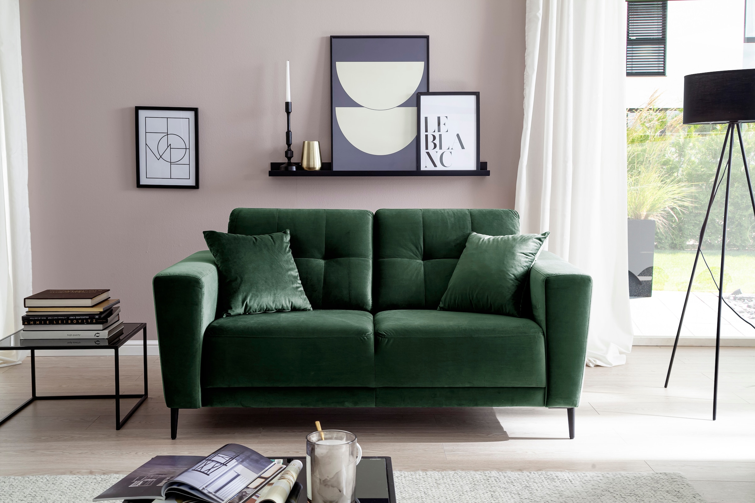 Trends by HG 2-Sitzer »Barcelona« mit Metallfuß, frei im Raum stellbar