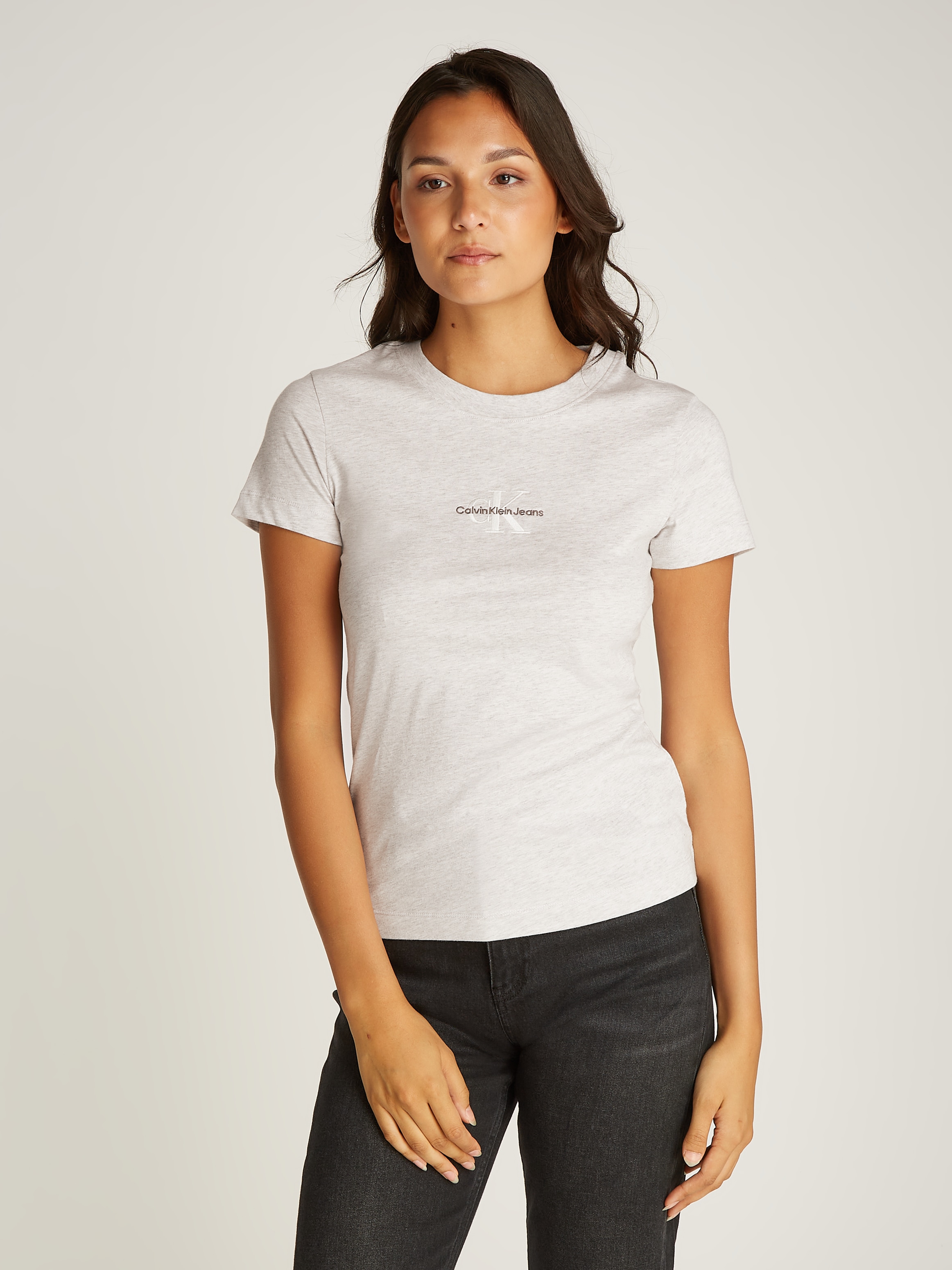 Calvin Klein Jeans T-Shirt »MONOLOGO SLIM TEE«, mit Logoprägung