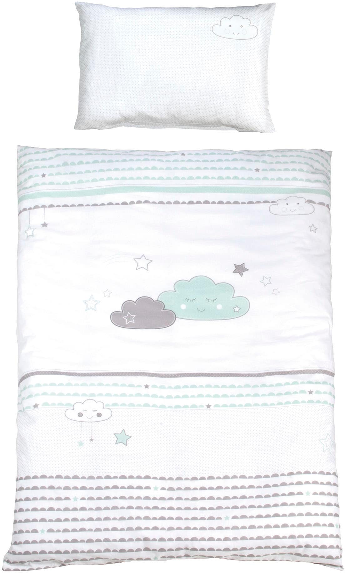 Babybett »Room Bed - Dekor Happy Cloud«, als Beistell-, Kinder- und Juniorbett verwendbar