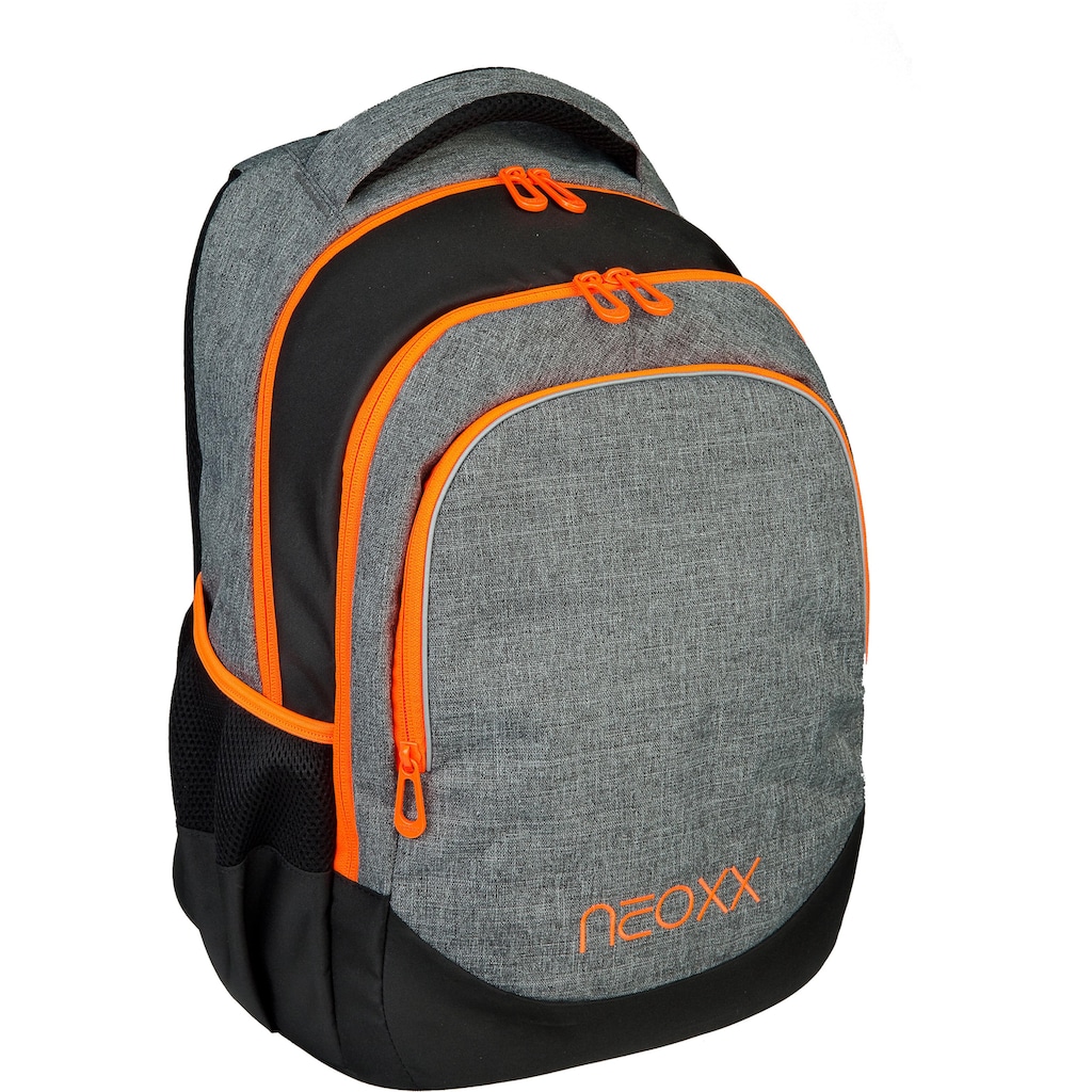 neoxx Schulrucksack »Fly, Stay orange«, Reflektionsnaht