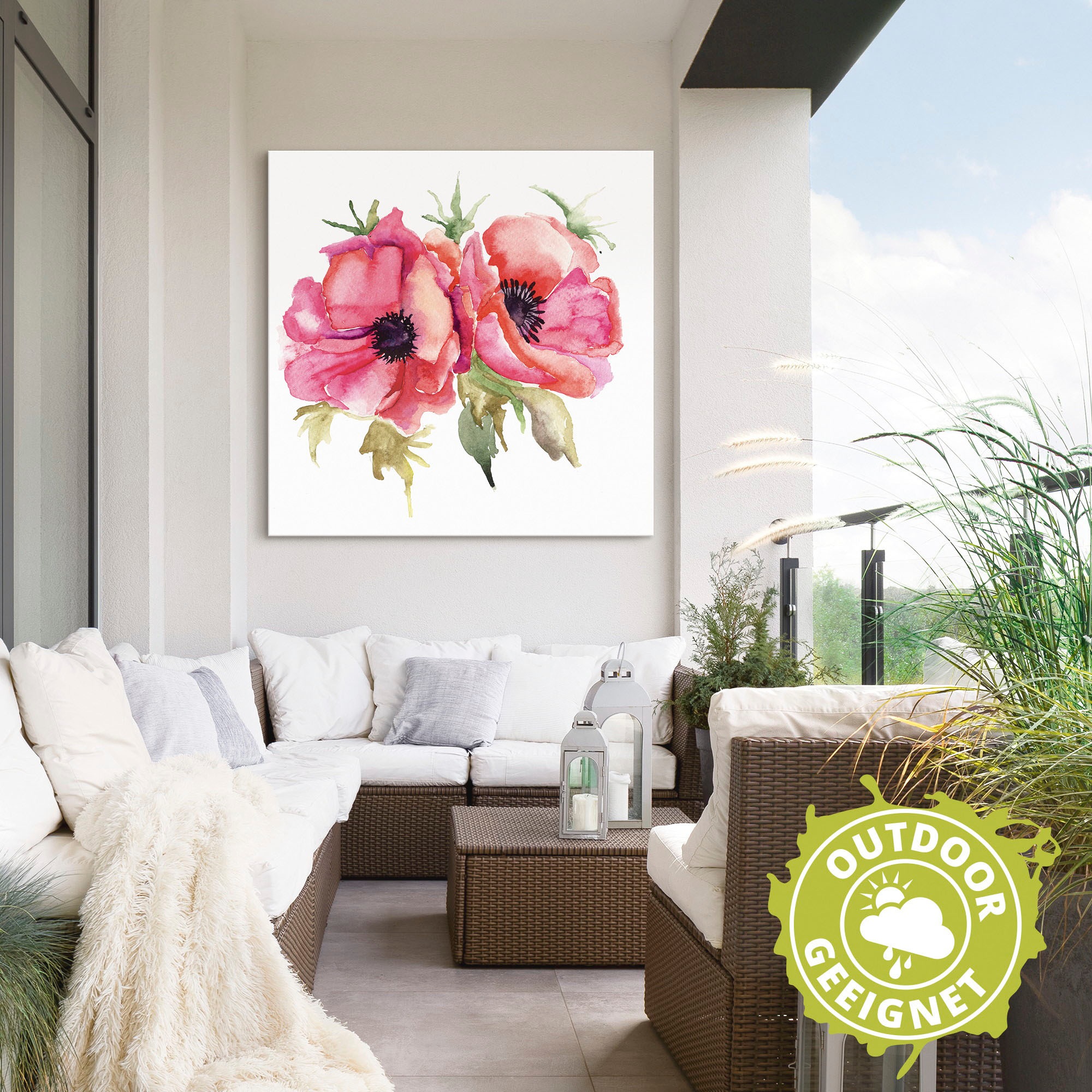 Artland Wandbild »Mohnblumen«, Blumen, (1 St.), als Alubild, Outdoorbild, Leinwandbild, Poster, Wandaufkleber