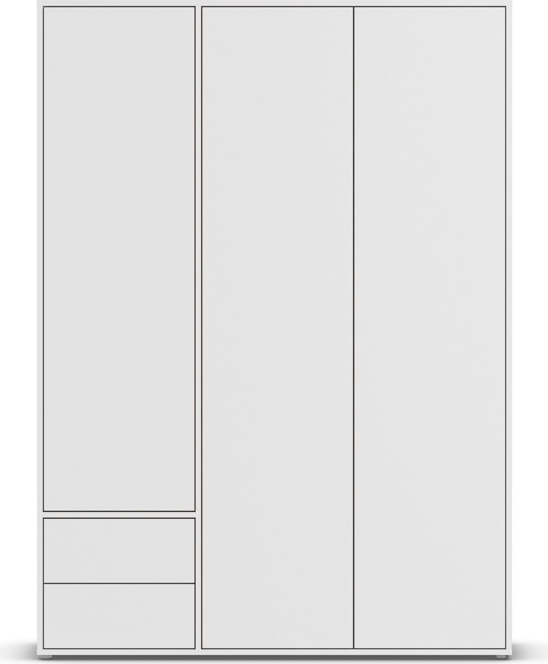 rauch Drehtürenschrank »Kleiderschrank Schrank Garderobe Wäscheschrank NABILA viel Stauraum« in 3 verschiedenen Ausstattungen BASIC/CLASSIC/PREMIUM,  mit 2 Schubladen und Push-to-Open Funktion TOPSELLER MADE IN GERMANY