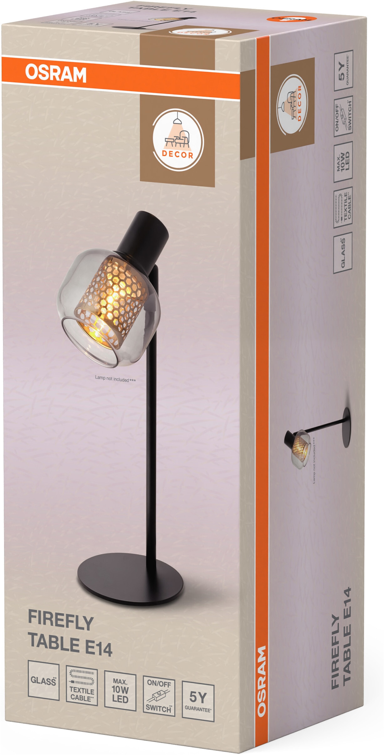 Osram Tischleuchte »Decor Firefly« E14 1 Stk. schwarz, E14, Stahl
